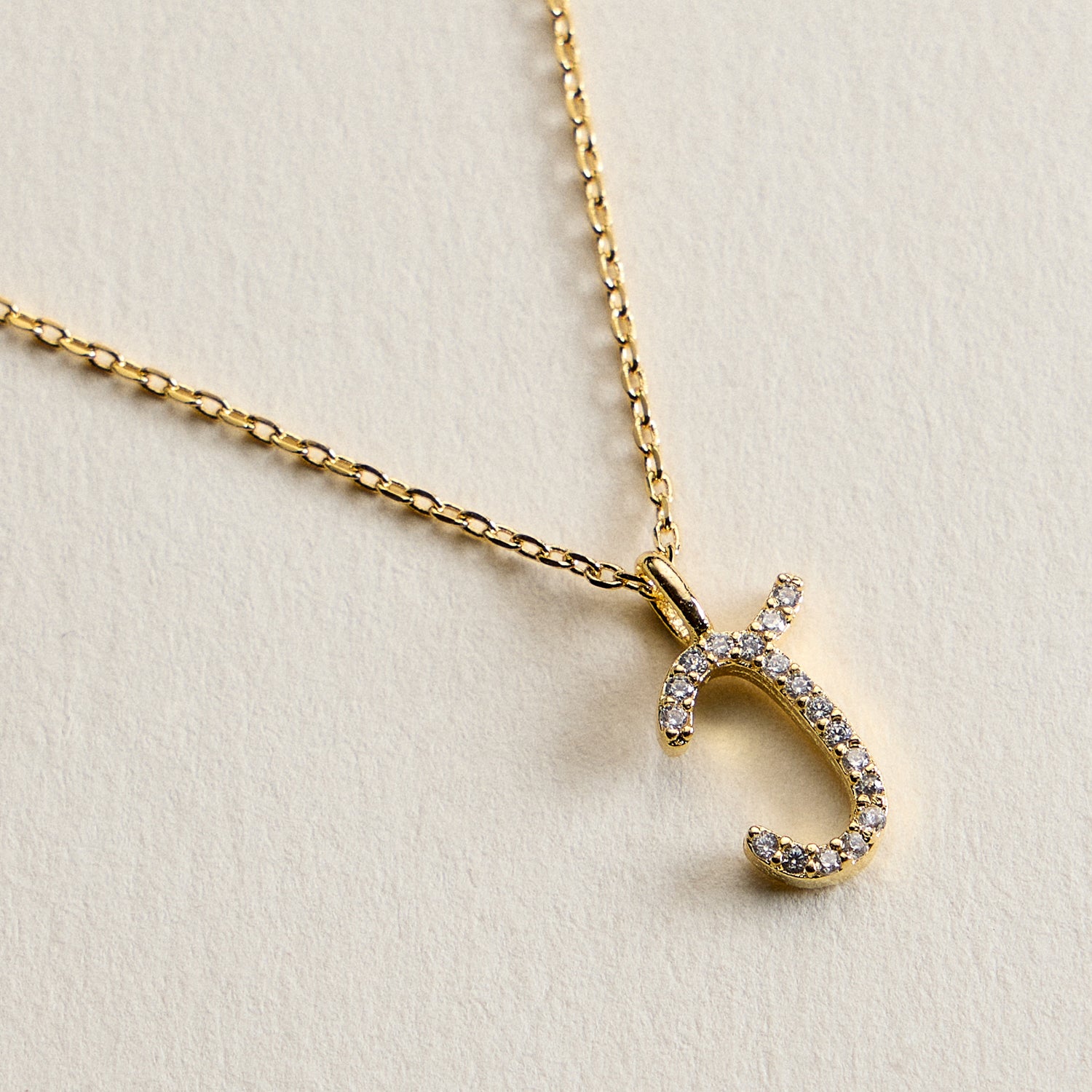 18K Gold Filled Pave Initial Pendant Necklace | Made in Korea Dainty Studs
