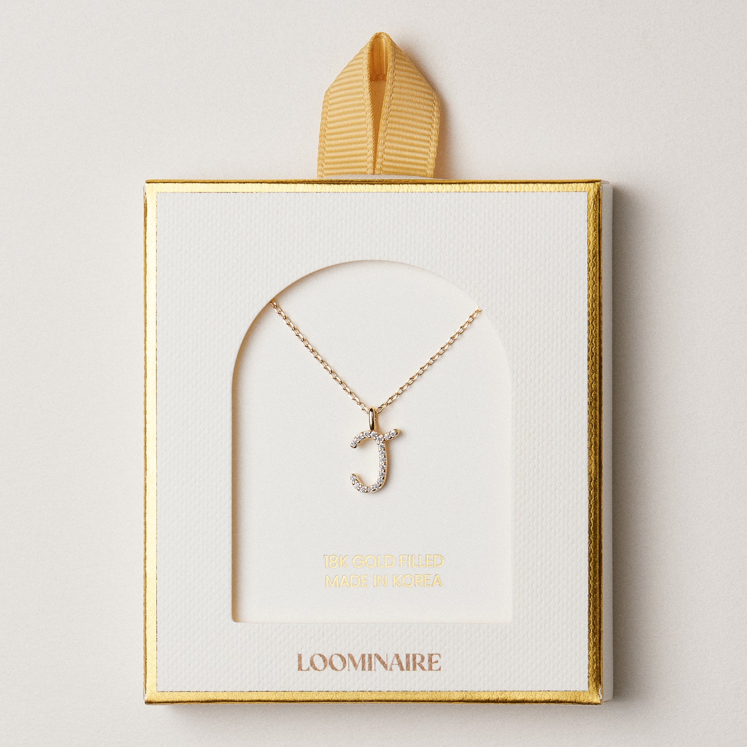 18K Gold Filled Pave Initial Pendant Necklace | Made in Korea Dainty Studs