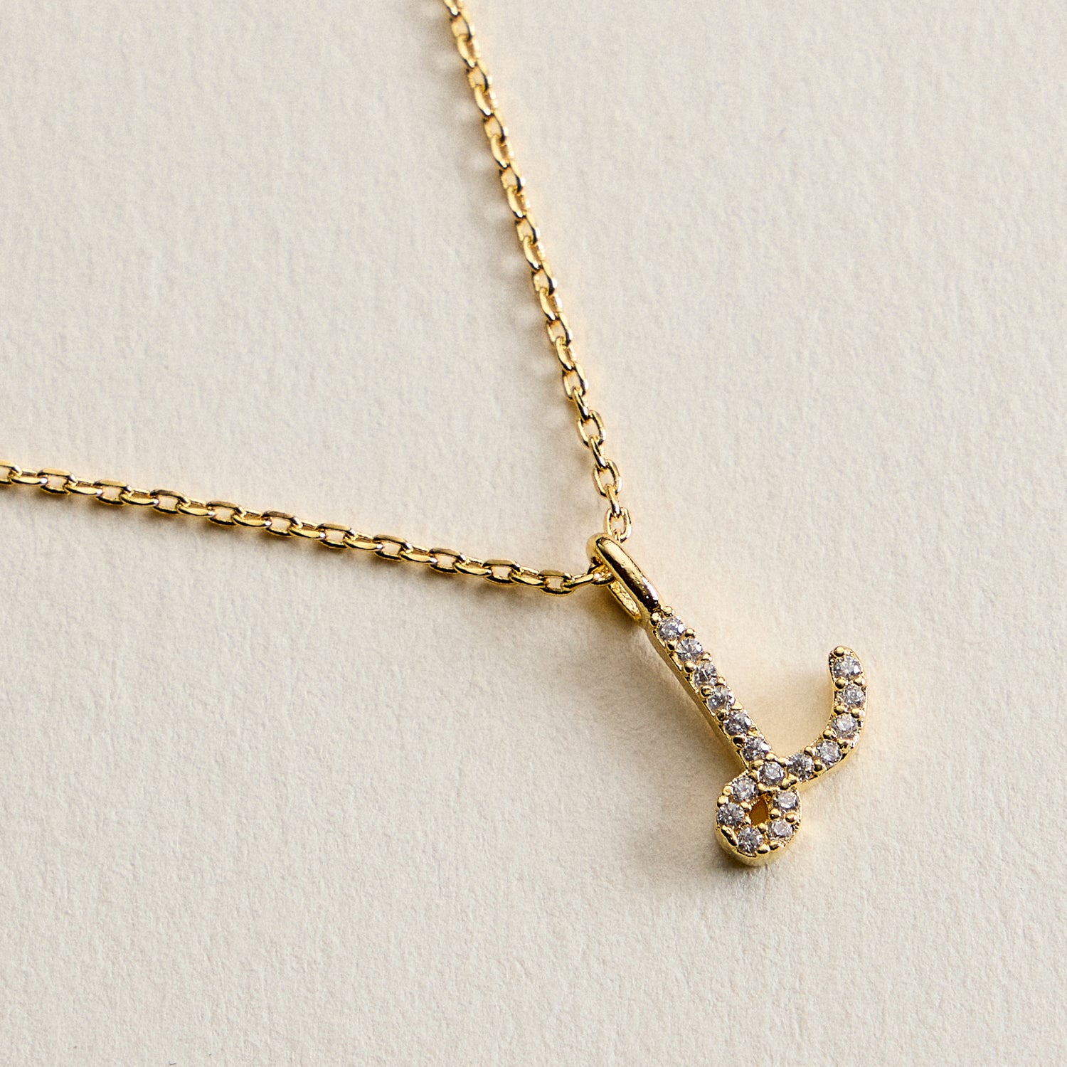 18K Gold Filled Pave Initial Pendant Necklace | Made in Korea Dainty Studs