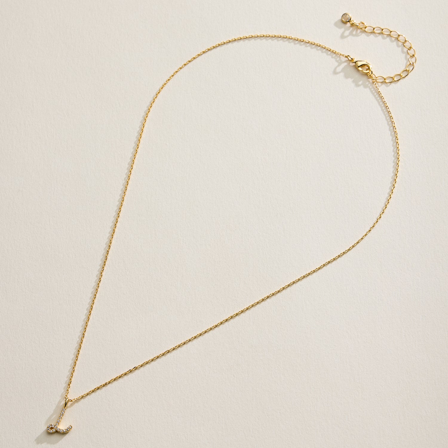 18K Gold Filled Pave Initial Pendant Necklace | Made in Korea Dainty Studs