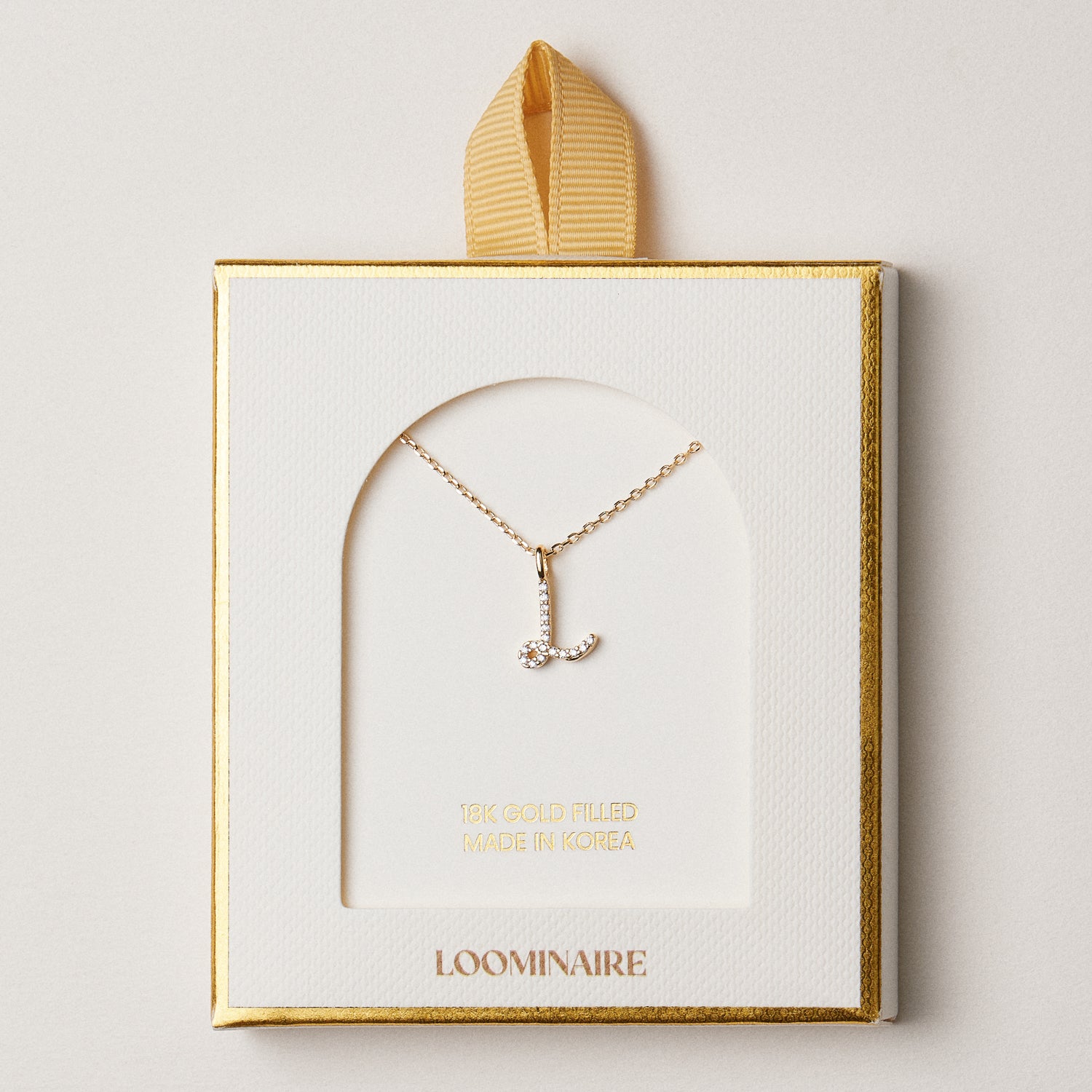 18K Gold Filled Pave Initial Pendant Necklace | Made in Korea Dainty Studs