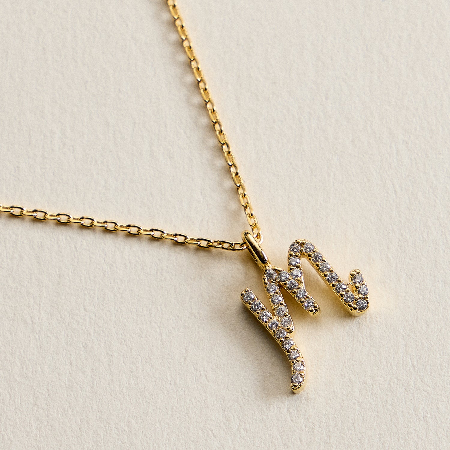 18K Gold Filled Pave Initial Pendant Necklace | Made in Korea Dainty Studs
