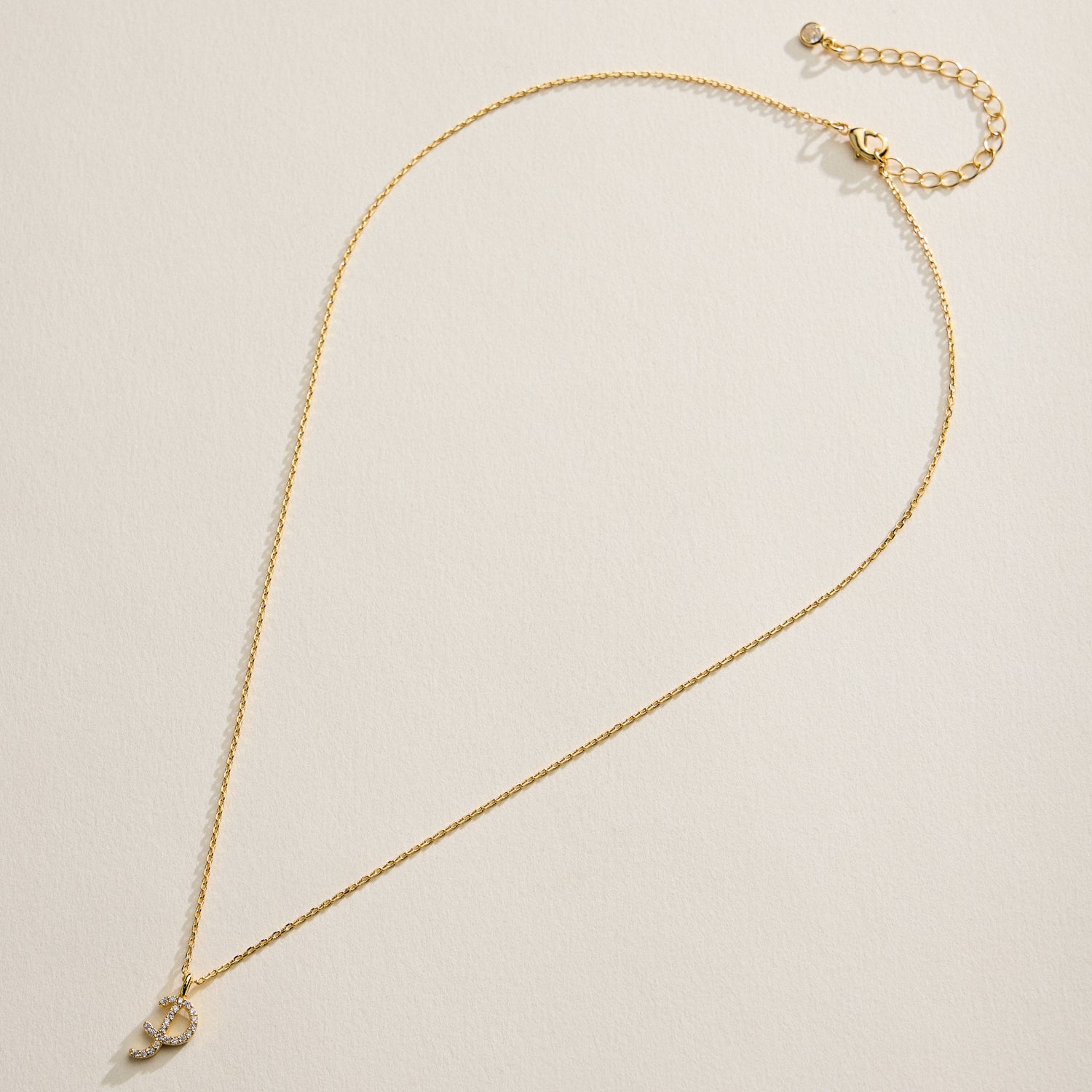 18K Gold Filled Pave Initial Pendant Necklace | Made in Korea Dainty Studs