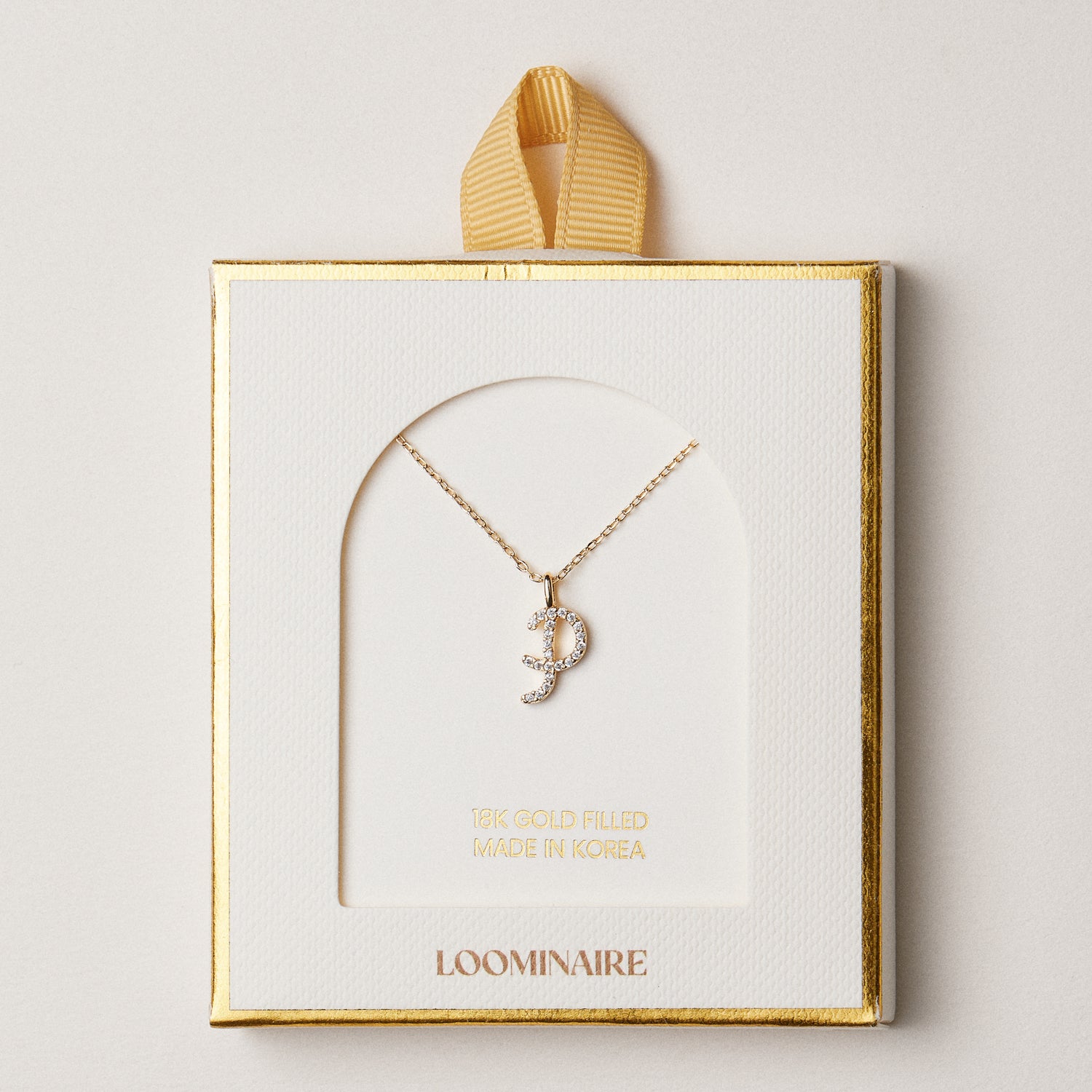 18K Gold Filled Pave Initial Pendant Necklace | Made in Korea Dainty Studs