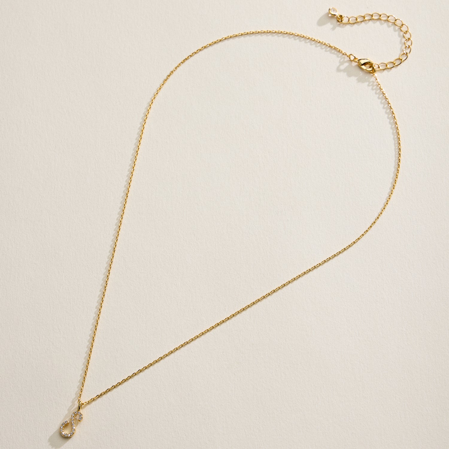 18K Gold Filled Pave Initial Pendant Necklace | Made in Korea Dainty Studs