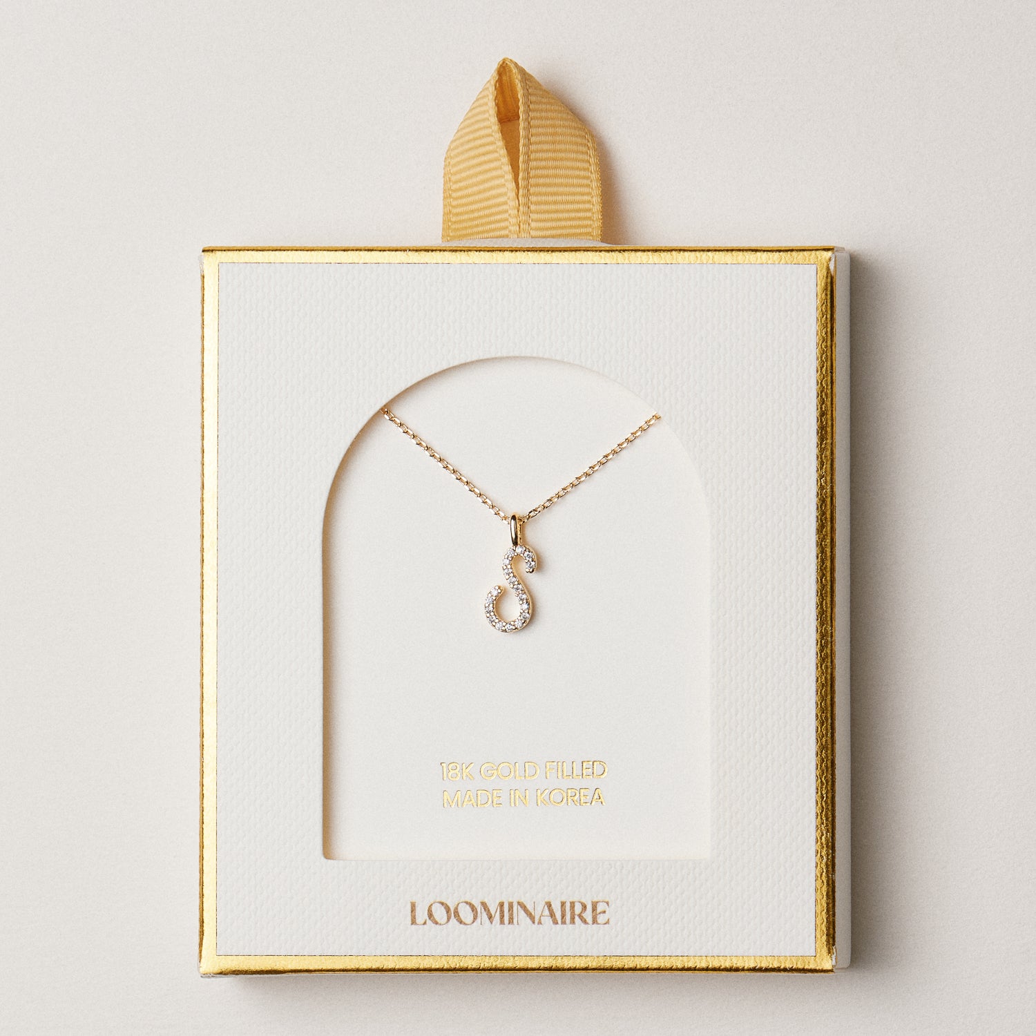 18K Gold Filled Pave Initial Pendant Necklace | Made in Korea Dainty Studs