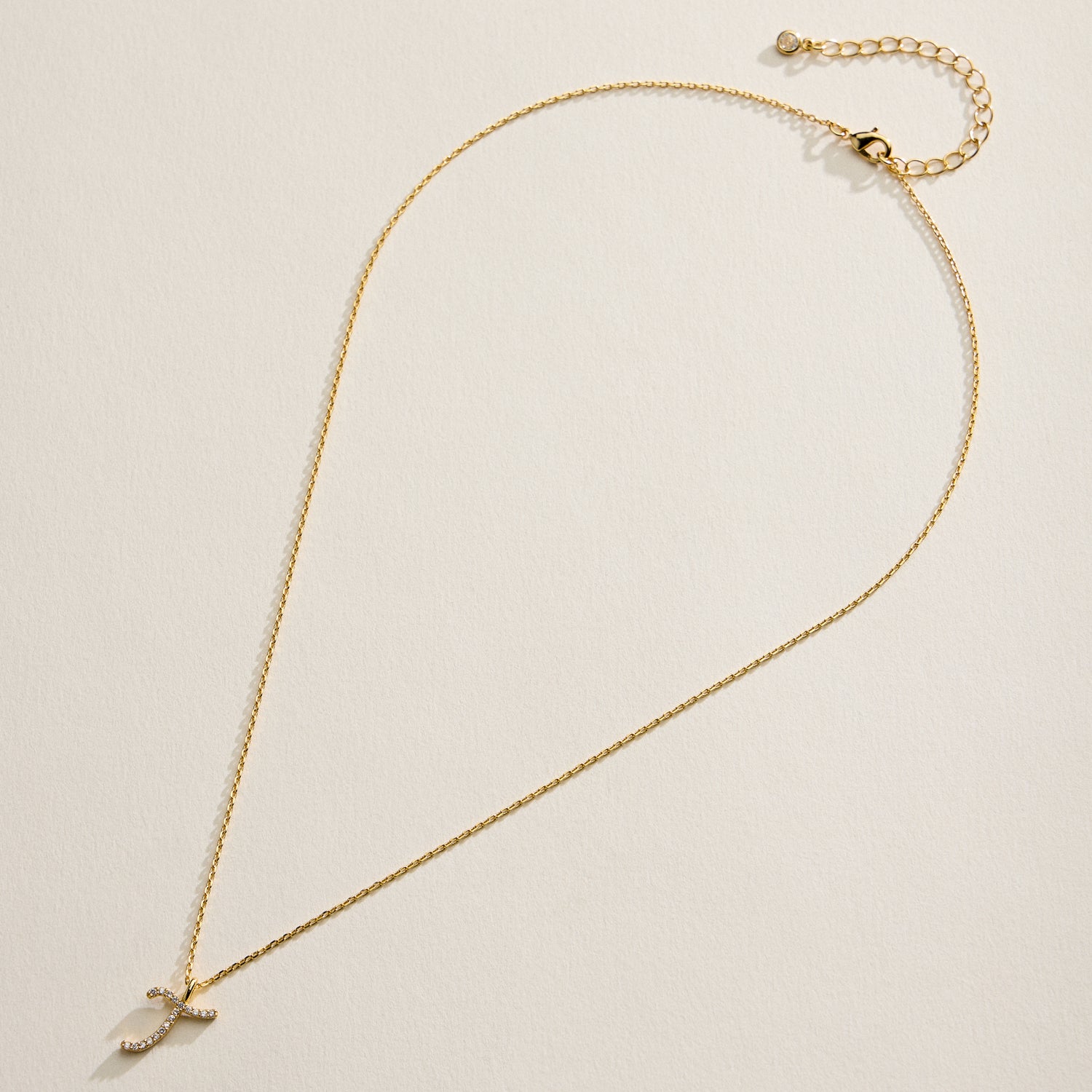 18K Gold Filled Pave Initial Pendant Necklace | Made in Korea Dainty Studs