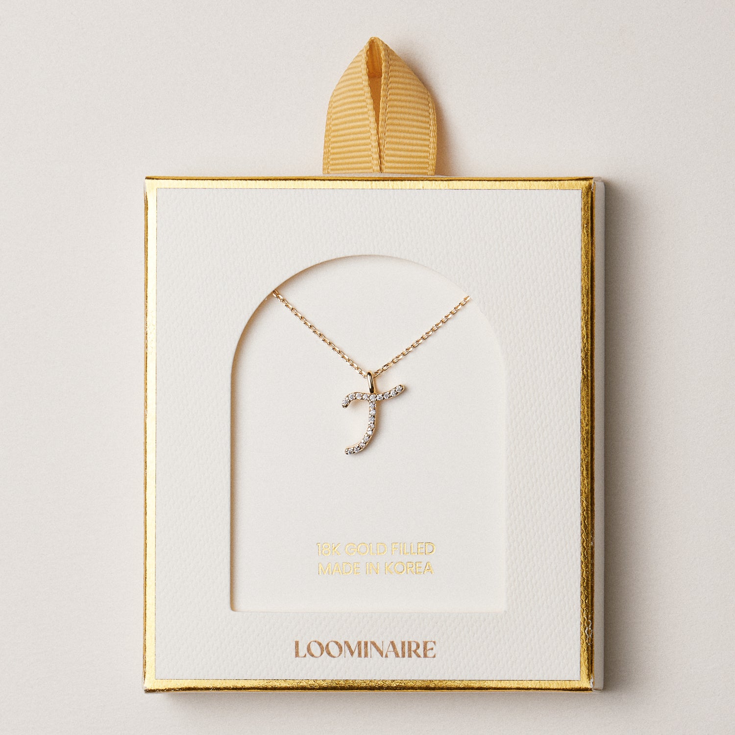 18K Gold Filled Pave Initial Pendant Necklace | Made in Korea Dainty Studs