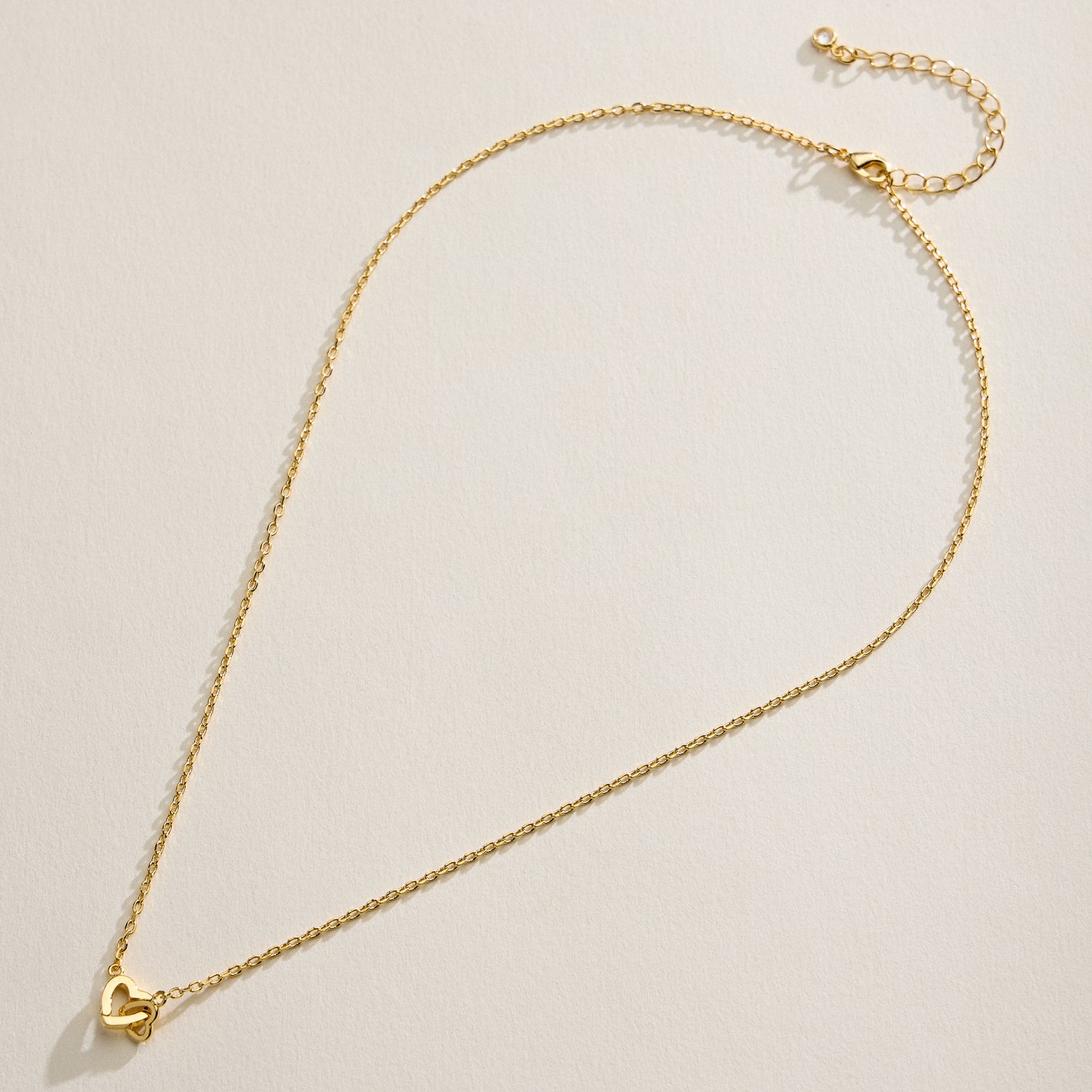 Gold Filled Double Heart Necklace | Dainty Minimal