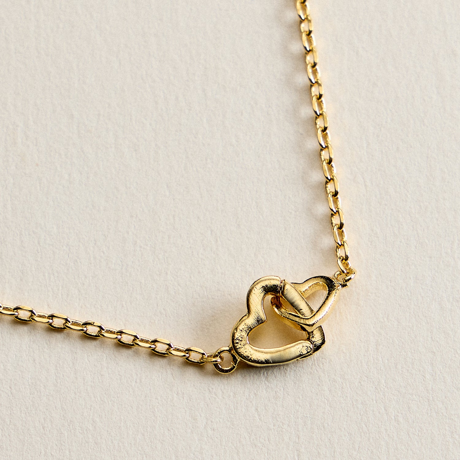 Gold Filled Double Heart Necklace | Dainty Minimal