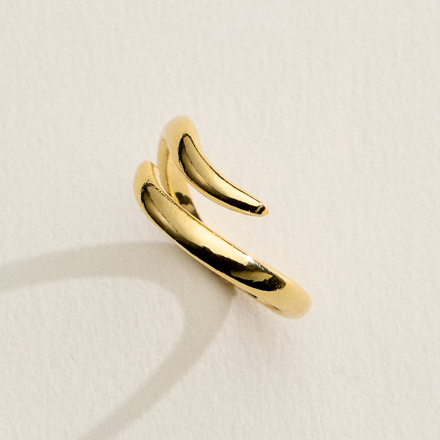 18K Gold Filled Minimalist | Open Wave Ring