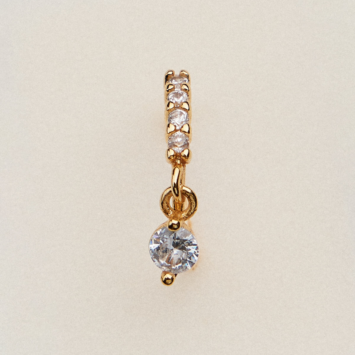 CZ Drop Charm Hinged | Nose Ring