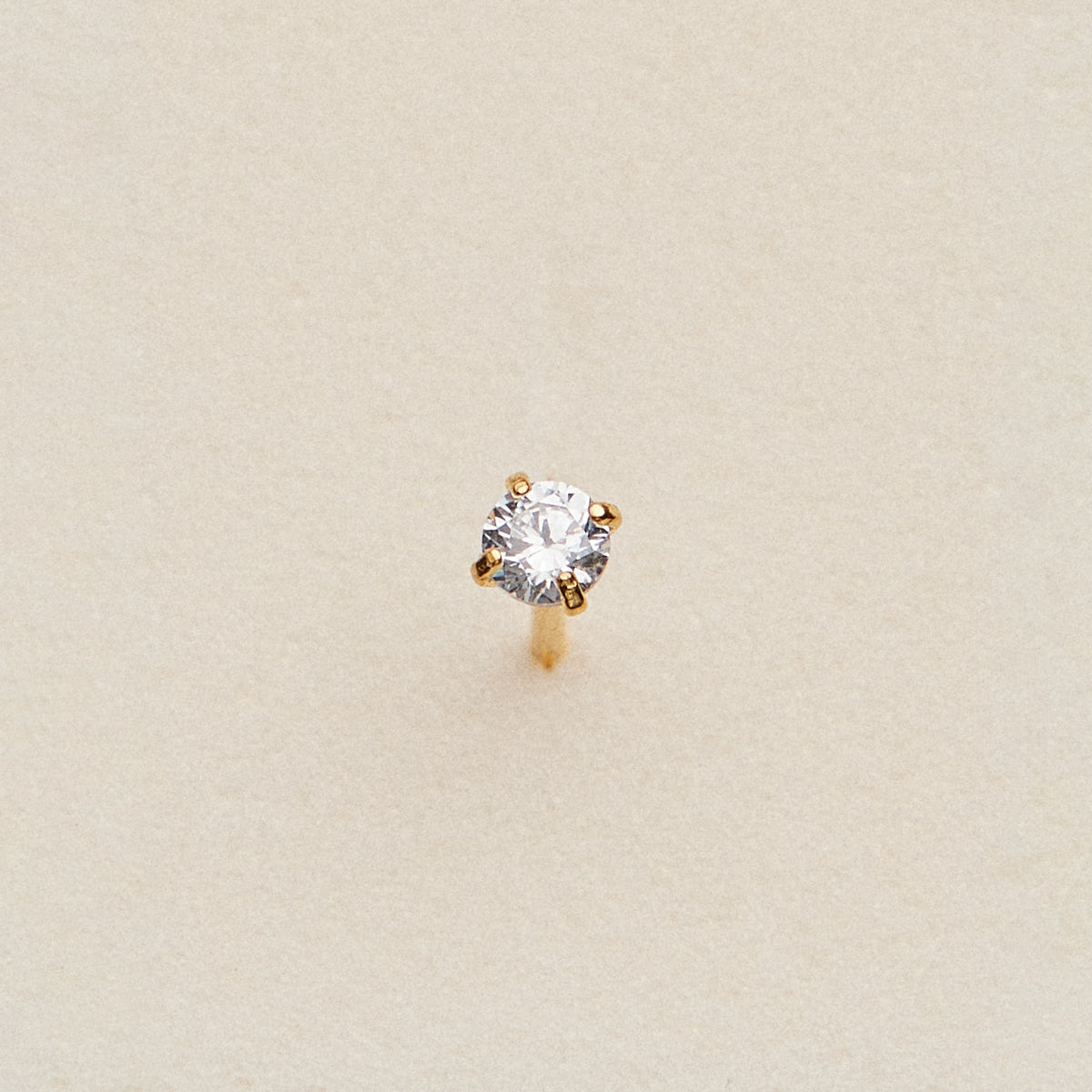 CZ Solitaire Prong | Nose Stud