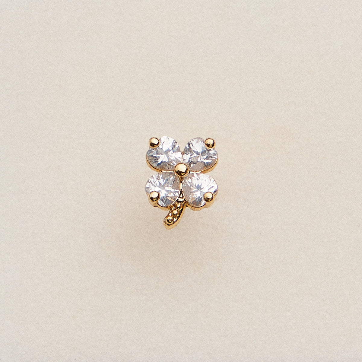 CZ Clover Flower | Nose Stud