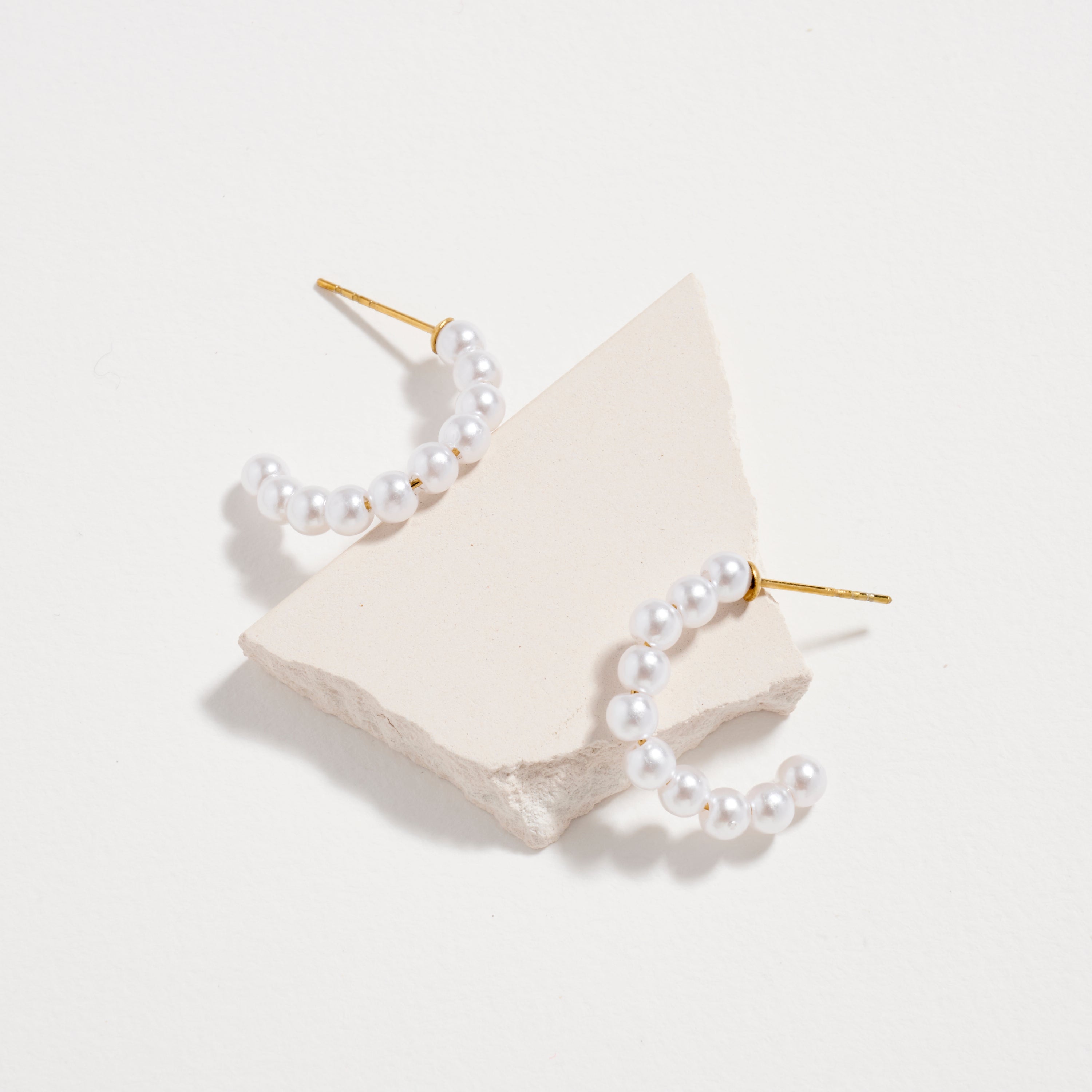 Stainless Steel Pearl Hoop Earrings – Hypoallergenic & Tarnish Free