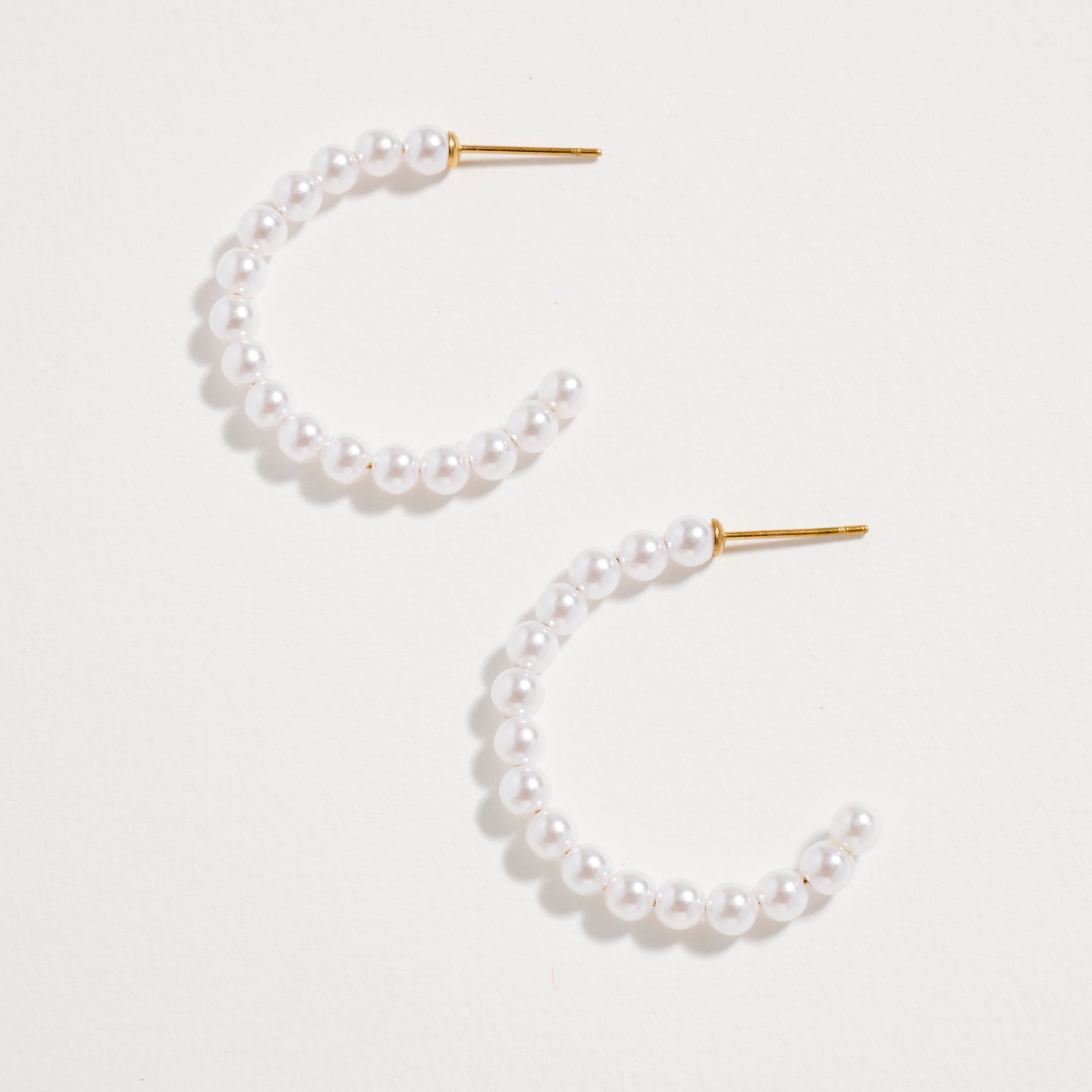 Stainless Steel Pearl Hoop Earrings – Hypoallergenic & Tarnish Free