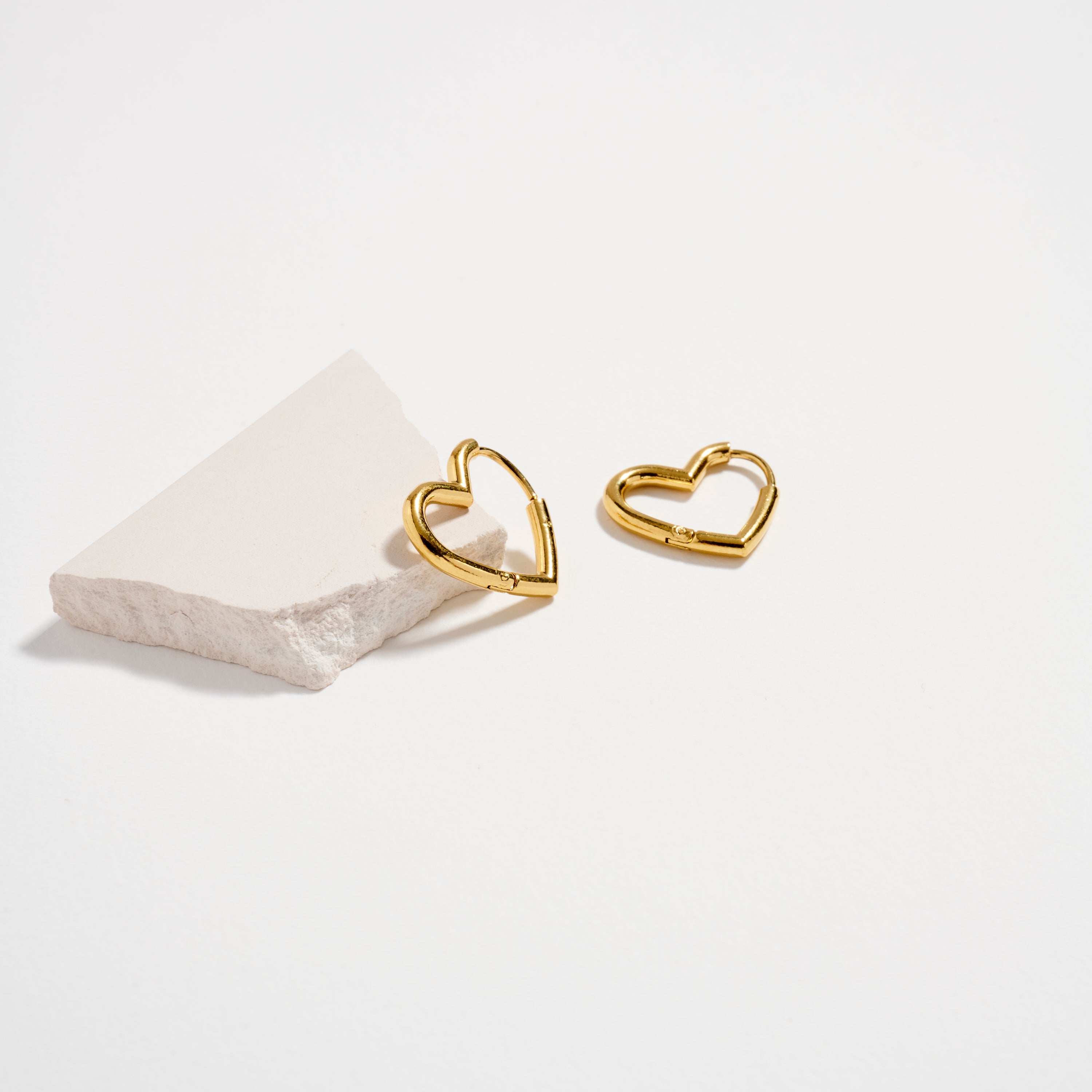 Stainless Steel Heart Hoop Earrings – Hypoallergenic & Tarnish Free