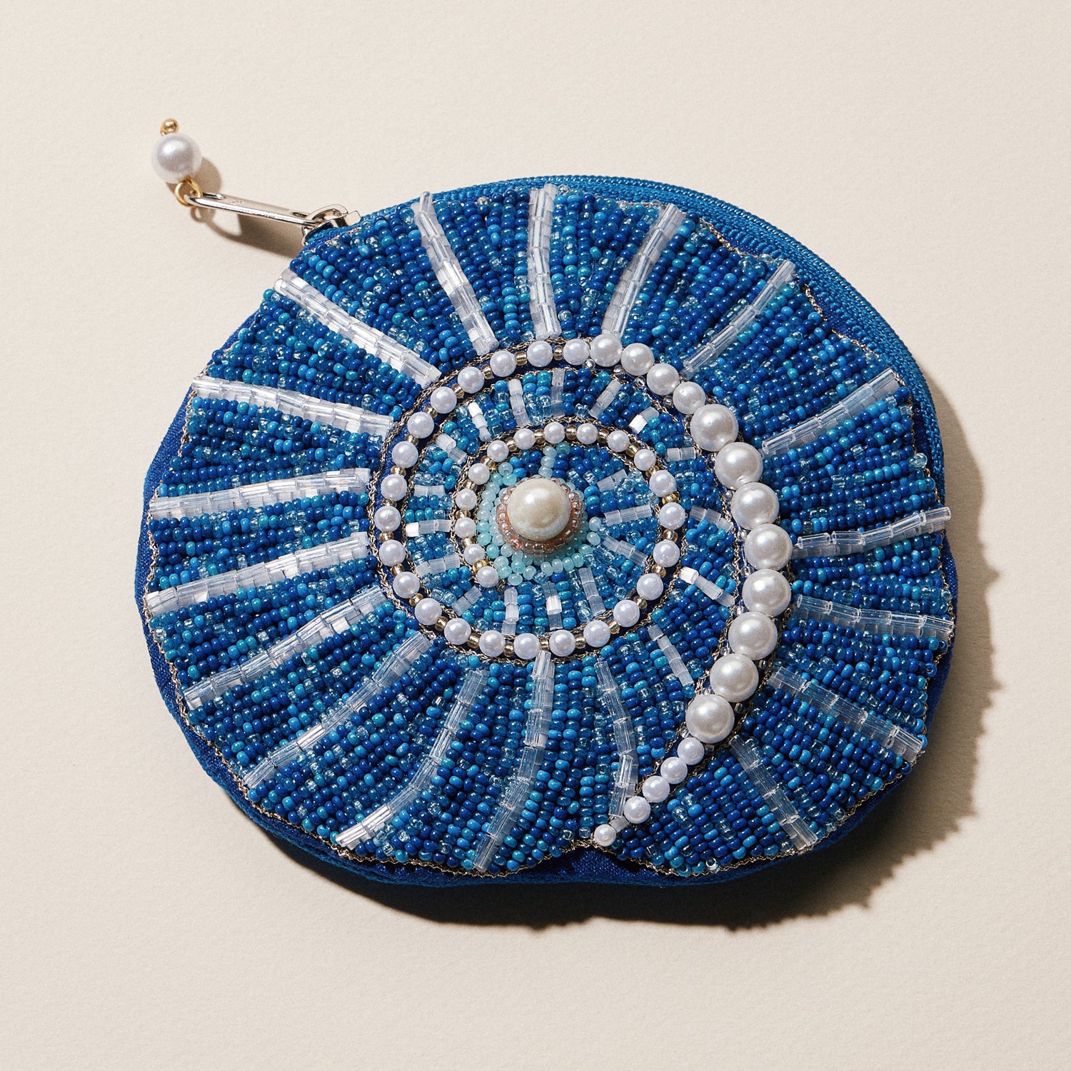 Beaded Sealife Coin Purse Collection | Coastal Shell Zip Pouch
