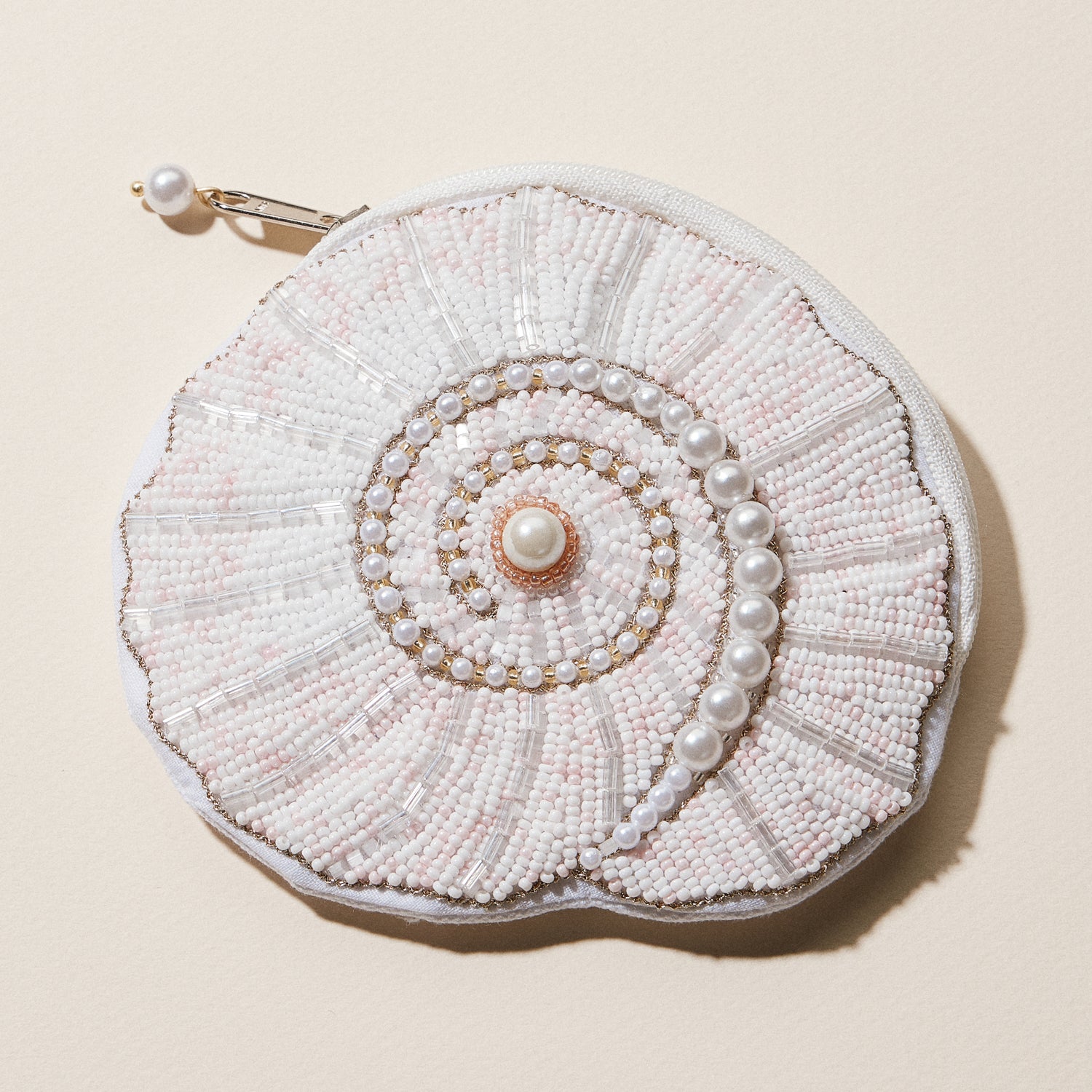 Beaded Sealife Coin Purse Collection | Coastal Shell Zip Pouch