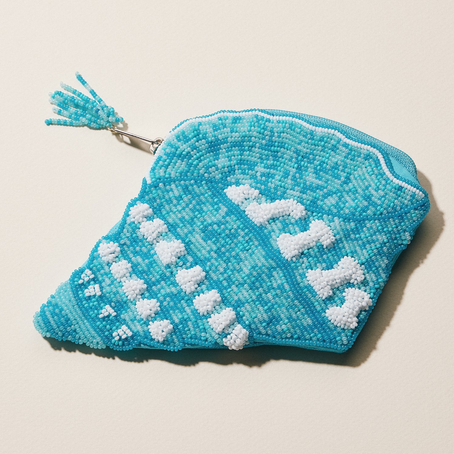 Beaded Sealife Coin Purse Collection | Coastal Shell Zip Pouch