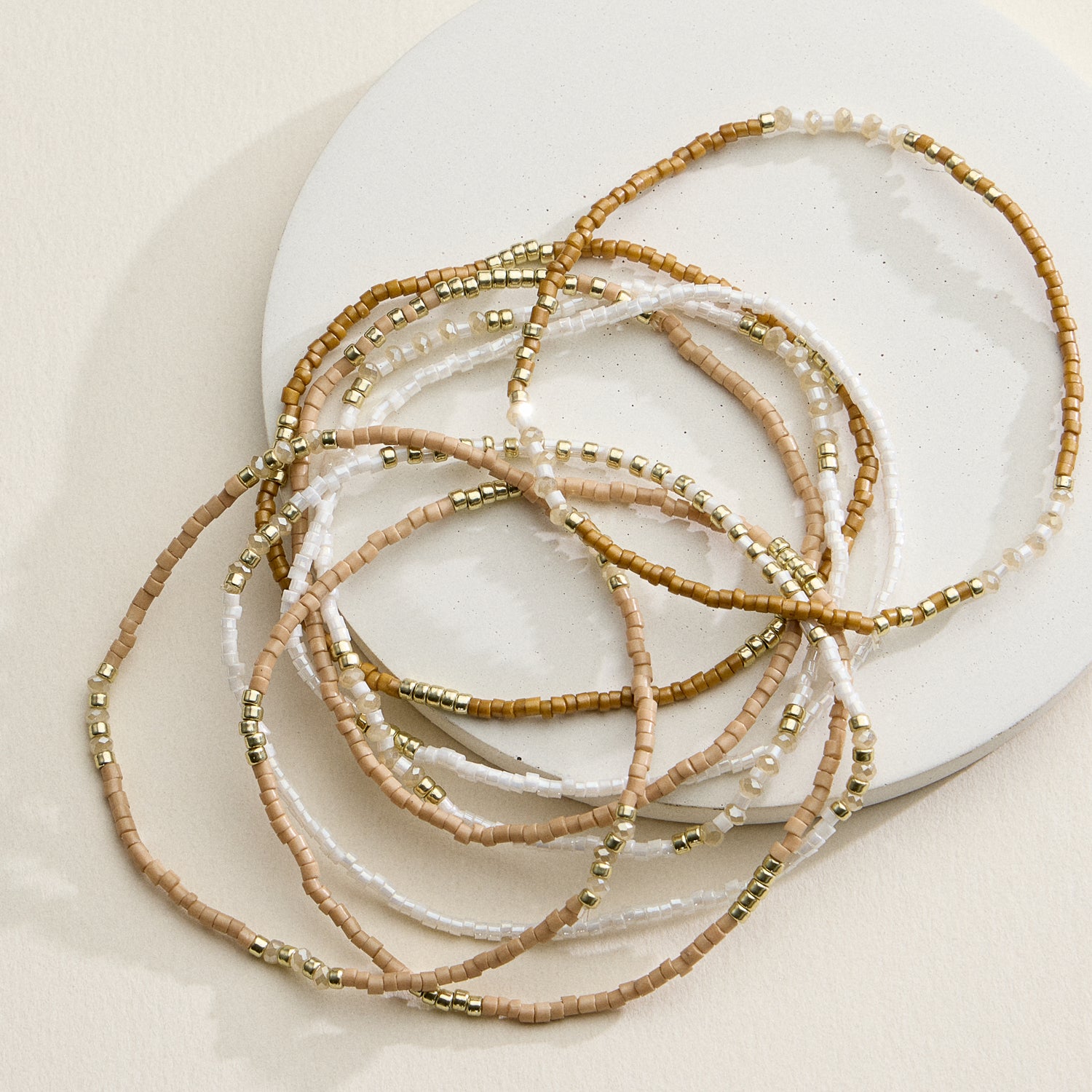 Seed Bead Stretch Bracelet Set | Stackable Bracelets