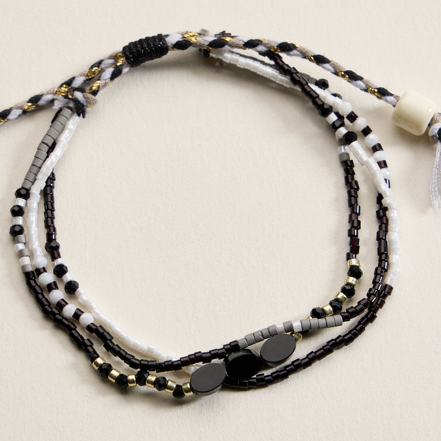 Multi Layer Seed Bead Bracelet | Adjustable Boho Friendship Bracelet