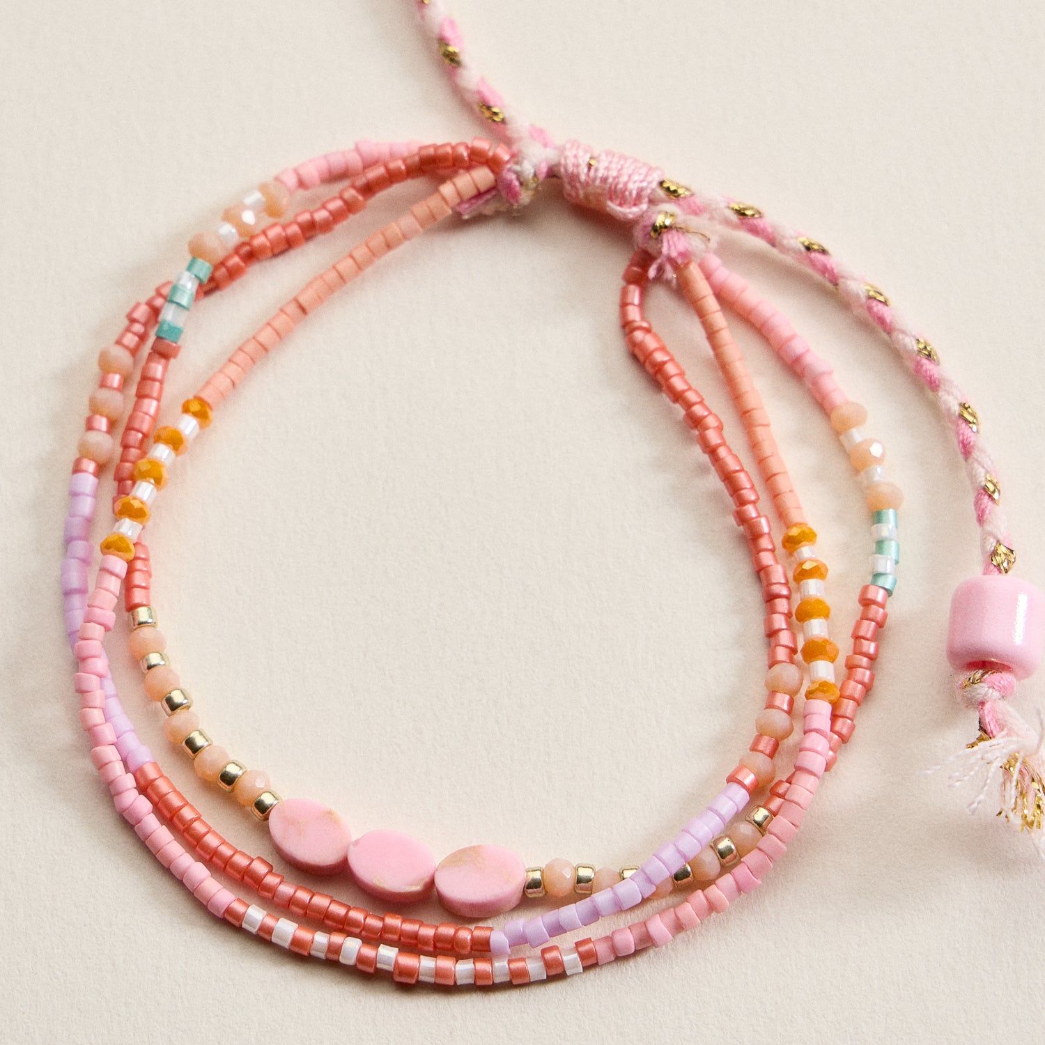 Multi Layer Seed Bead Bracelet | Adjustable Boho Friendship Bracelet