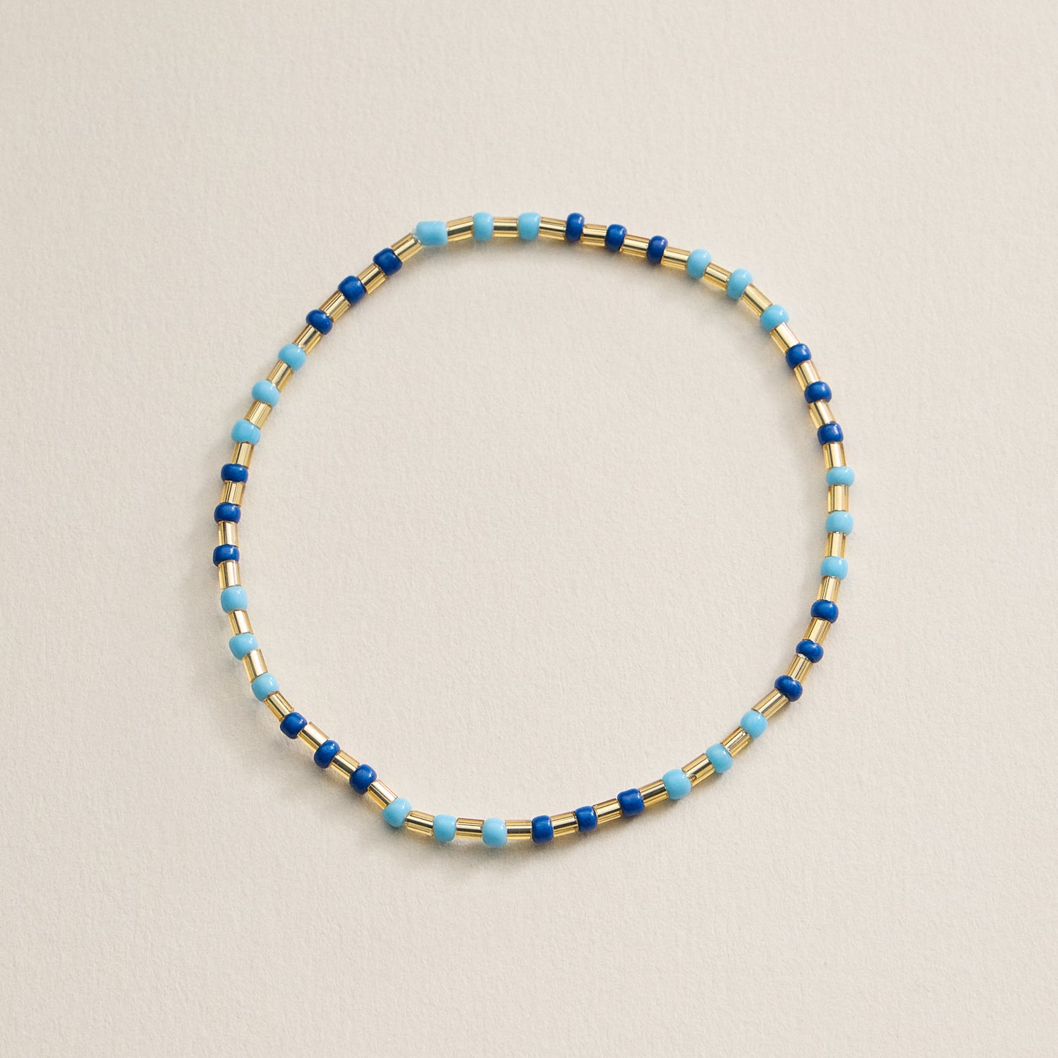 Beaded Heart Charm Stretch Bracelet Set – 3-Piece Layered Stack with Gold Accents