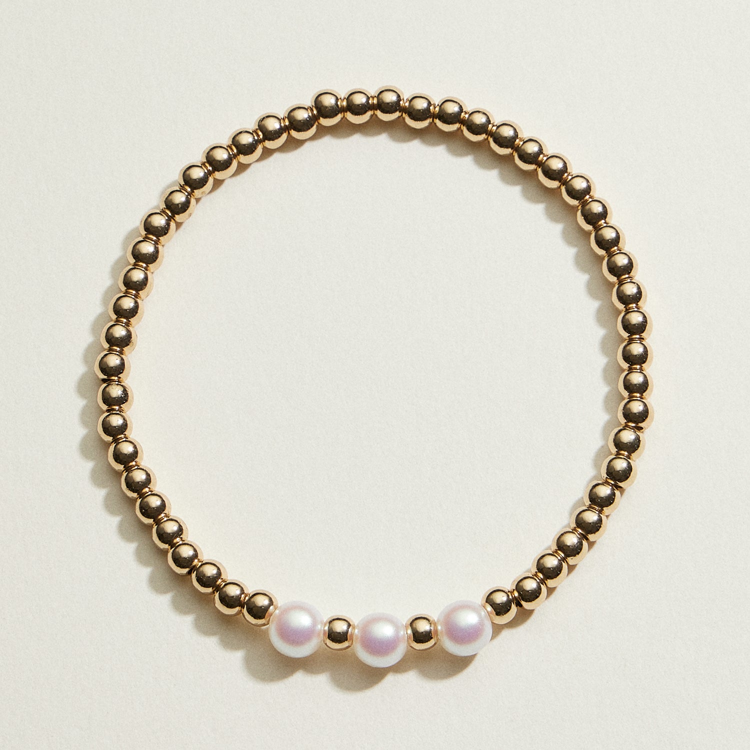 Gold and Pearl Mix Stackable Bracelet Set | Stackable Jewelry