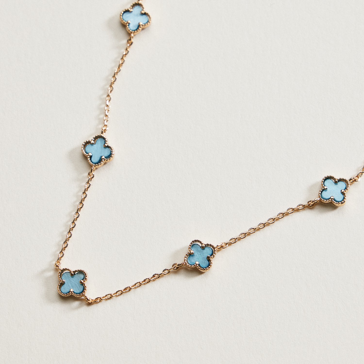 Mini Quatrefoil Station Bracelet | Delicate Multi Charm Jewelry