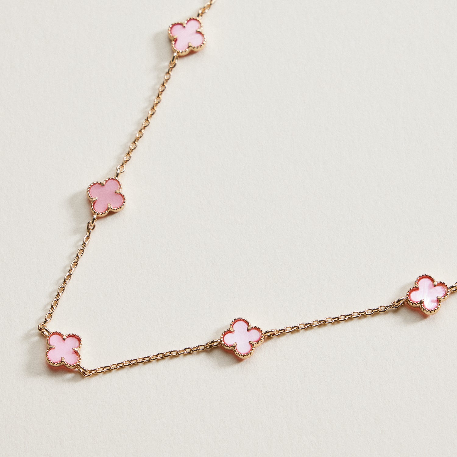 Mini Quatrefoil Station Bracelet | Delicate Multi Charm Jewelry