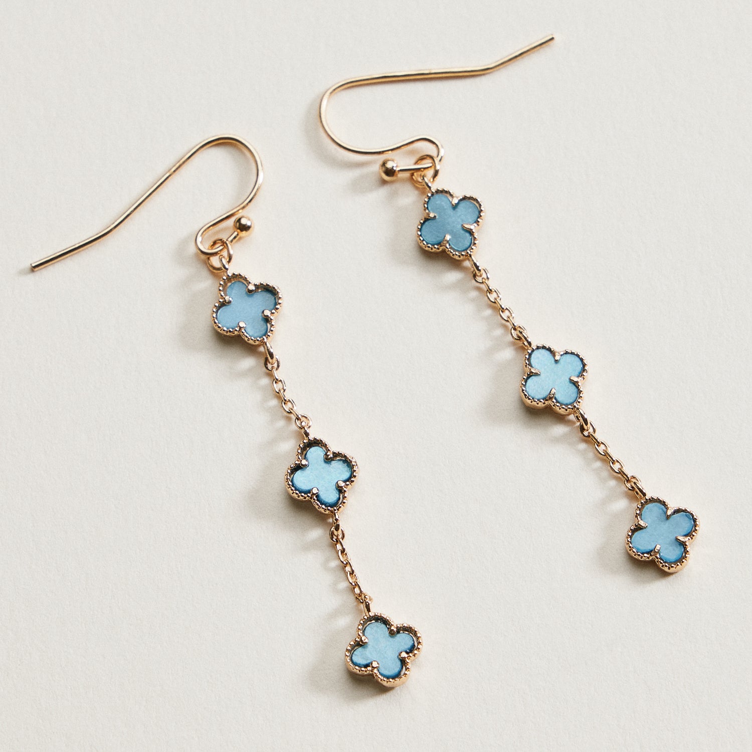 Mini Quatrefoil Dangle Earrings | Delicate Charm Jewelry