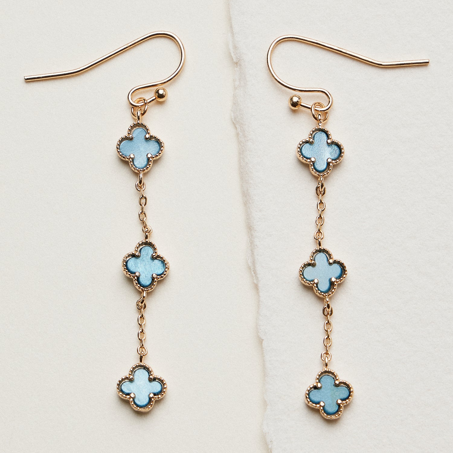 Mini Quatrefoil Dangle Earrings | Delicate Charm Jewelry