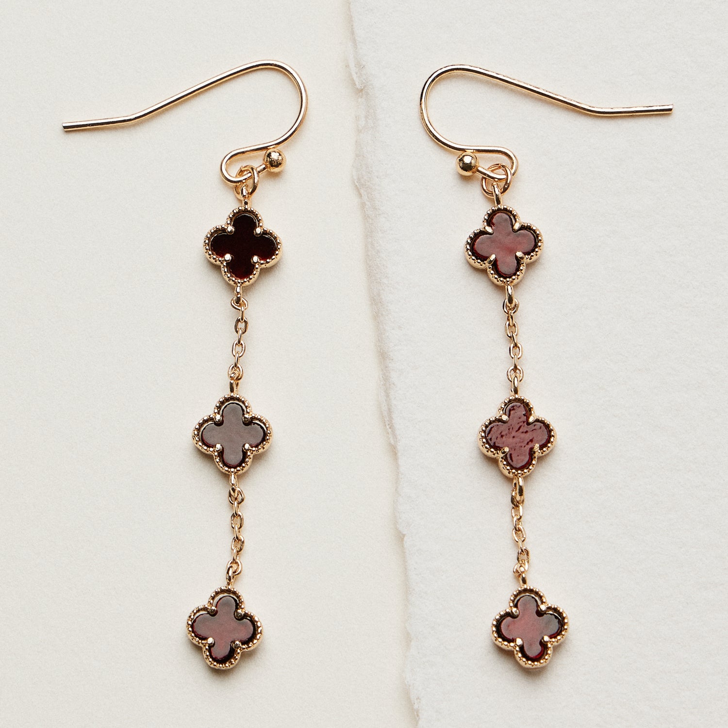 Mini Quatrefoil Dangle Earrings | Delicate Charm Jewelry
