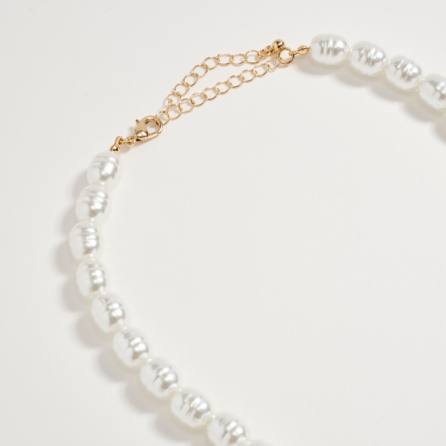 Freshwater Pearl Strand Necklace with Iridescent Shell Pendant – Gold Clasp Adjustable Statement Necklace - Frem