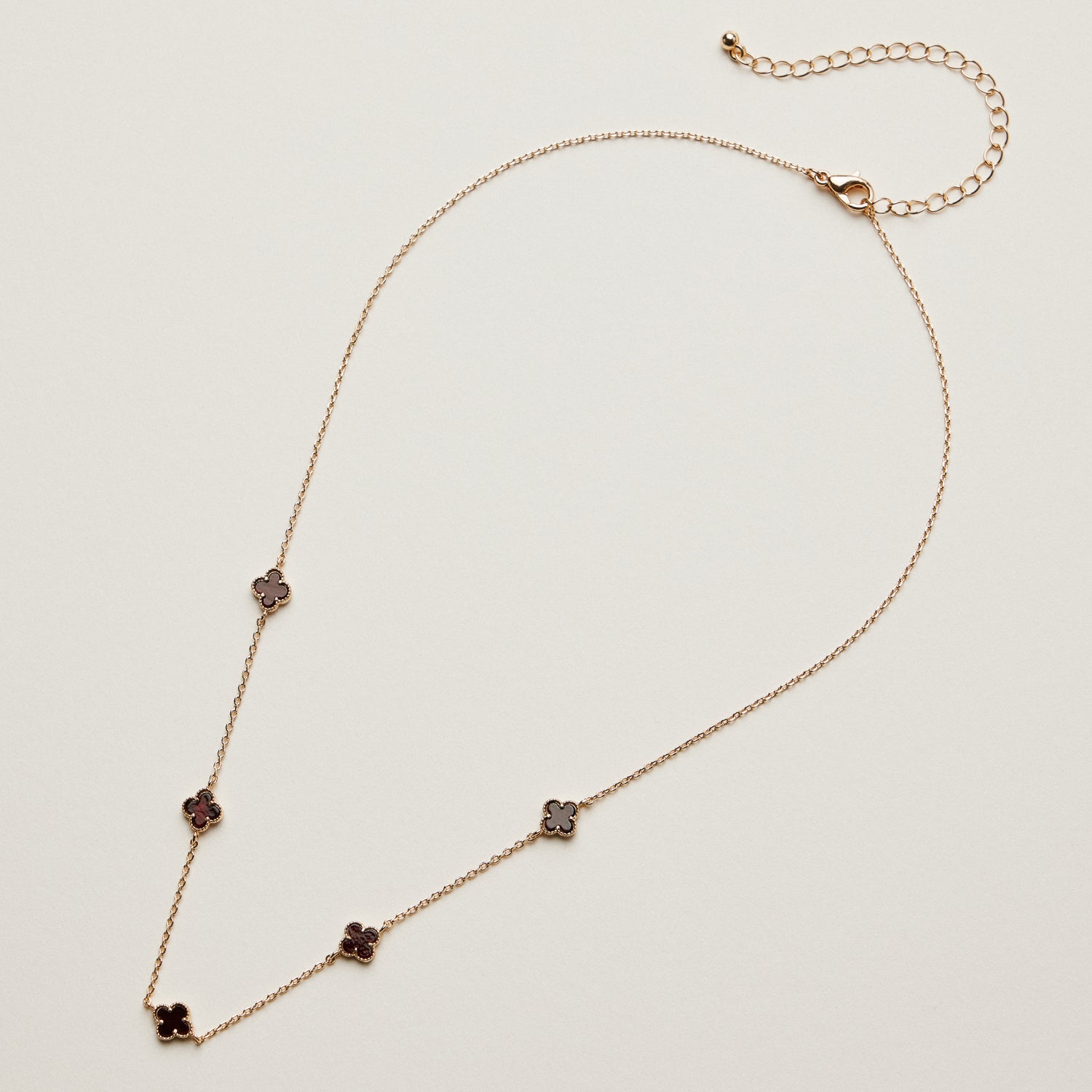 Mini Quatrefoil Station Necklace | Multi Charm Jewelry