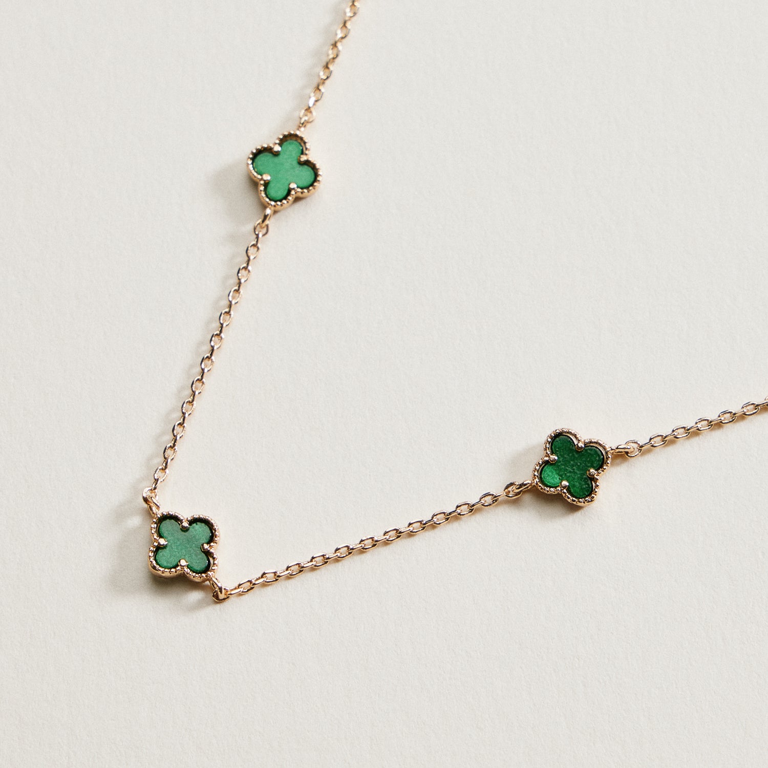 Mini Quatrefoil Station Necklace | Multi Charm Jewelry