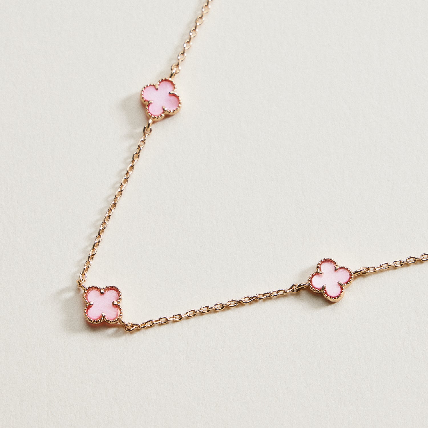 Mini Quatrefoil Station Necklace | Multi Charm Jewelry