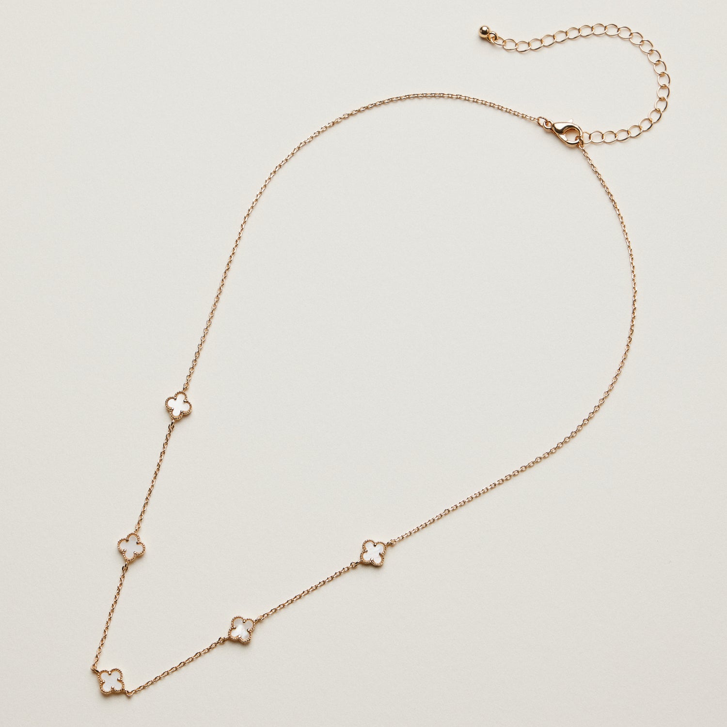 Mini Quatrefoil Station Necklace | Multi Charm Jewelry