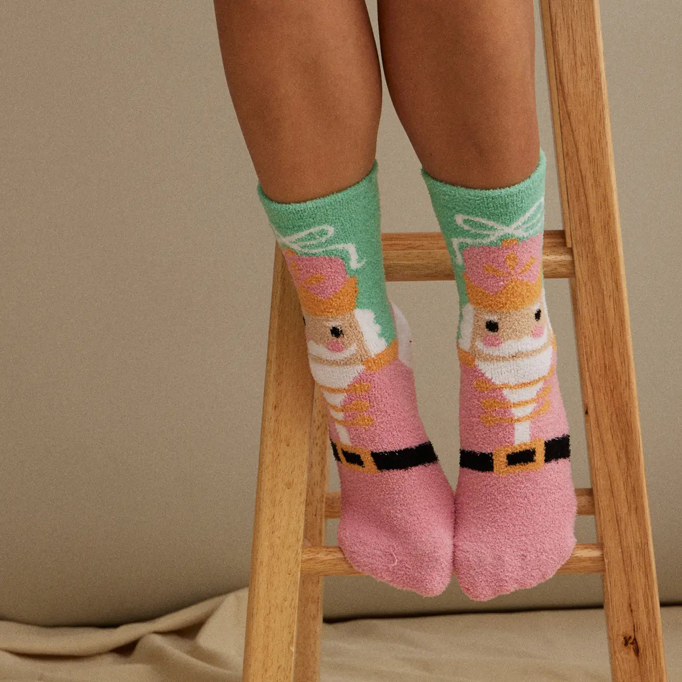 Christmas Fuzzy Cozy Socks – 4-Piece Assorted Set