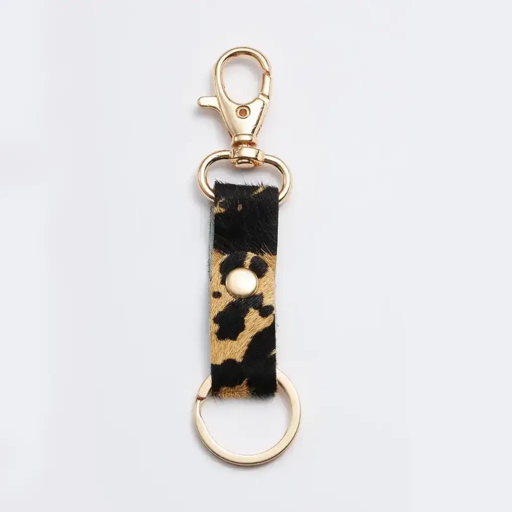 Genuine Leather Animal Print Key Chains - Frem