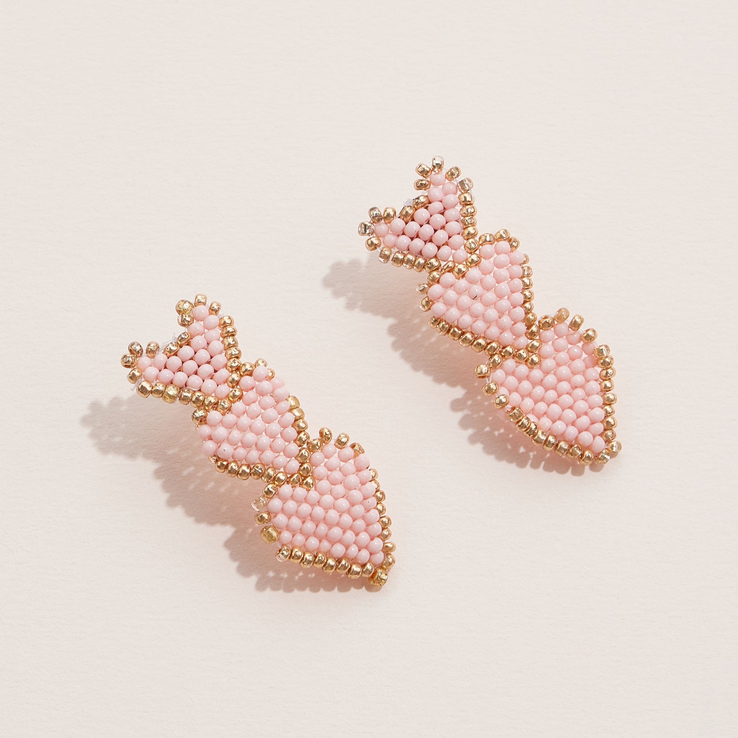 Triple Heart Beaded Drop Earrings - Frem