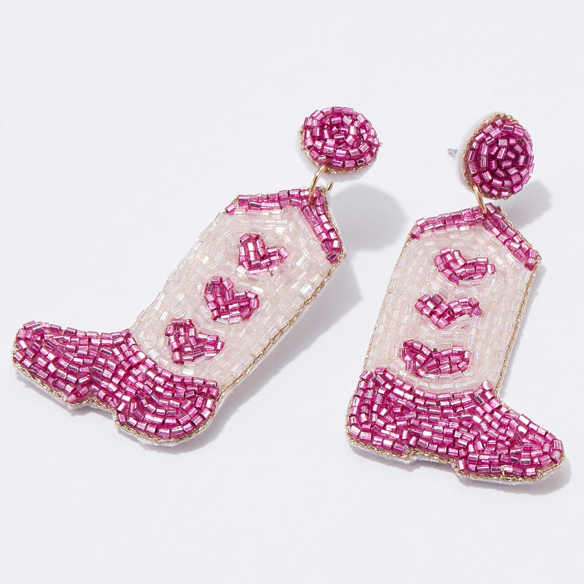 Western Boots Seed Bead Earrings