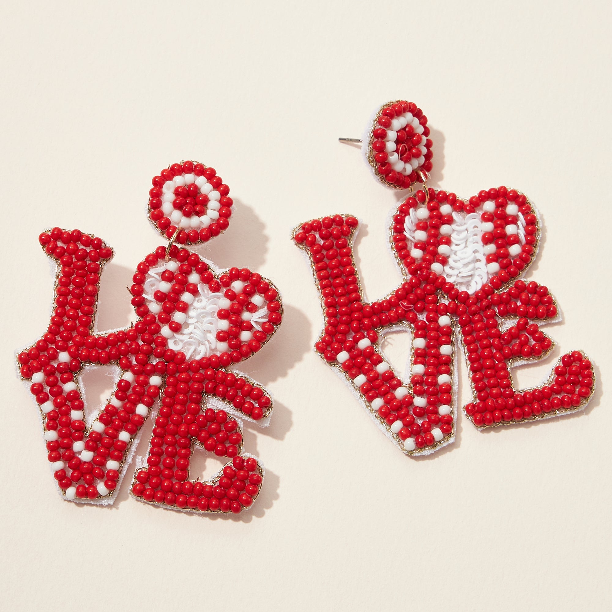 LOVE Sports Seed Bead Earrings