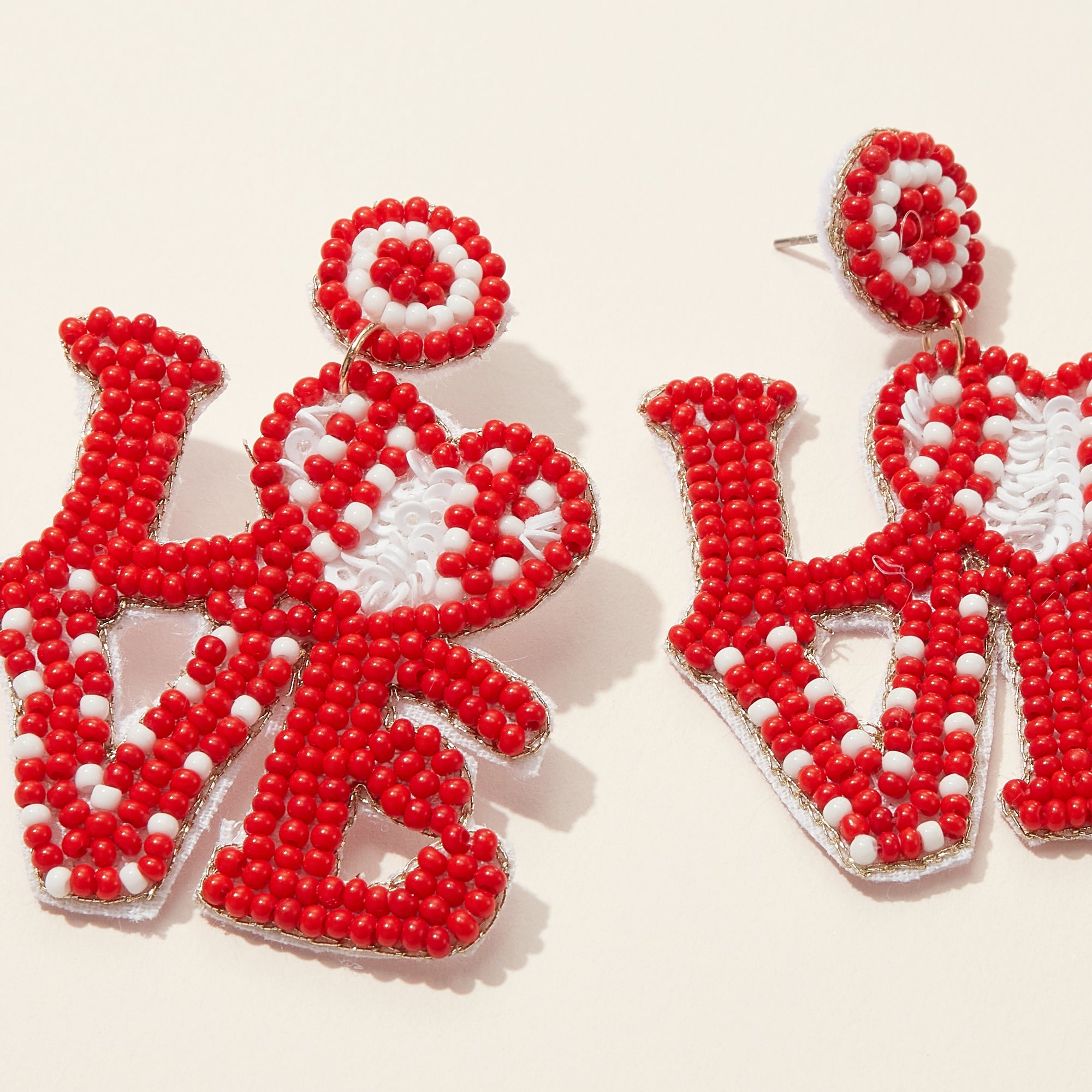 LOVE Sports Seed Bead Earrings