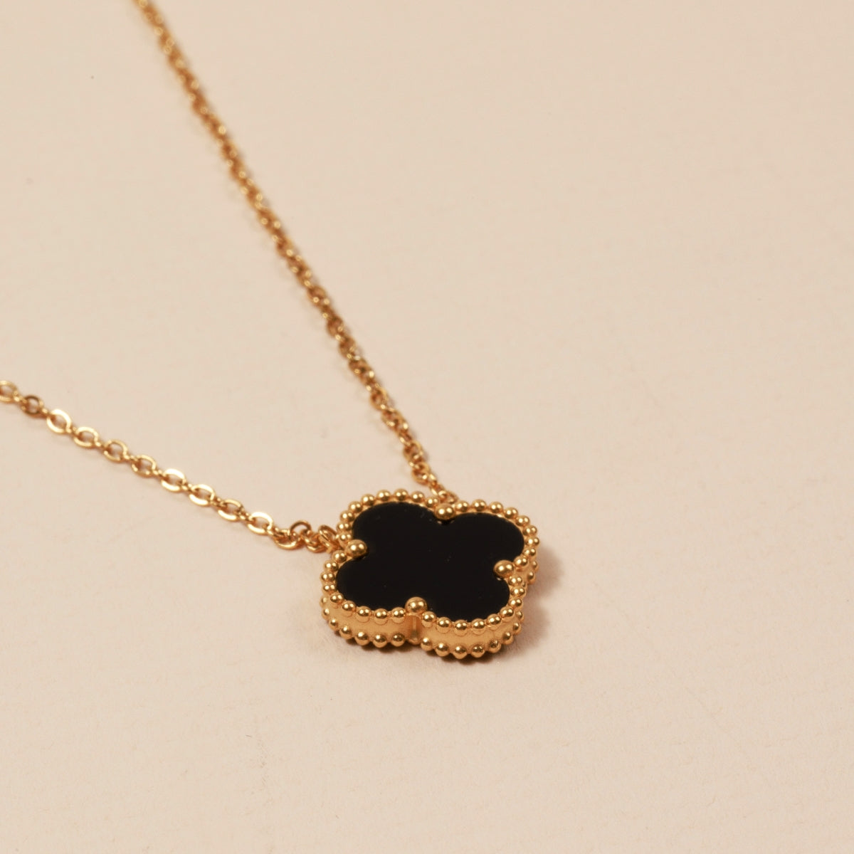 Floral Charm 18K Gold-Plated Stainless Steel Necklace
