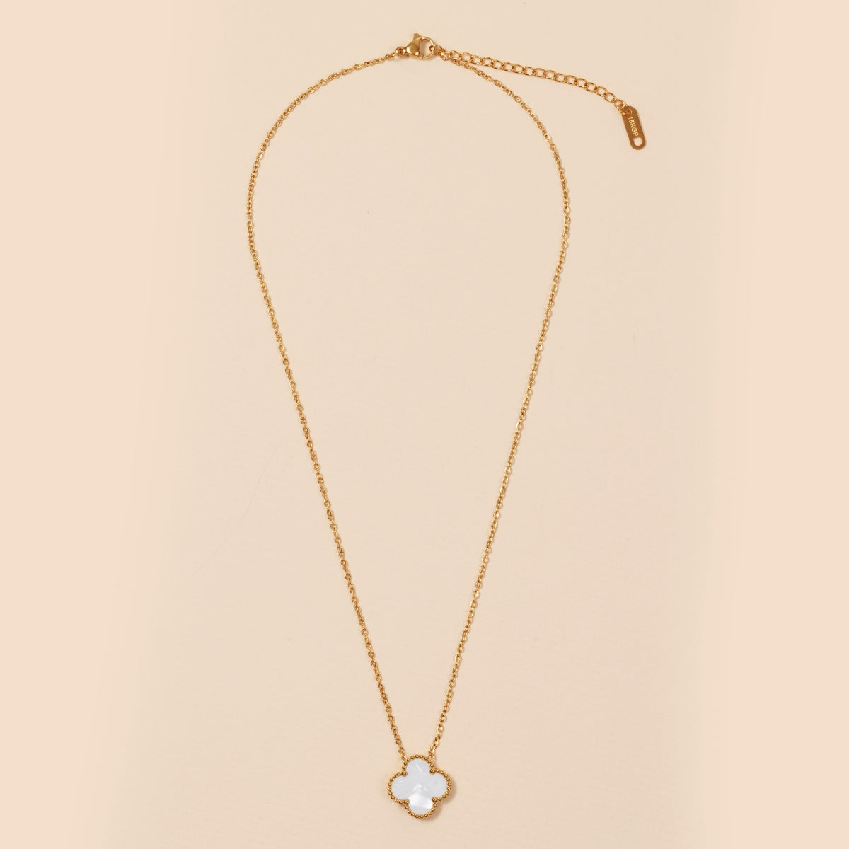 Floral Charm 18K Gold-Plated Stainless Steel Necklace