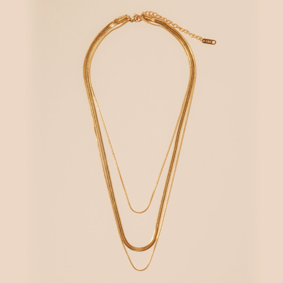 Layered 18K Gold-Plated Stainless Steel Necklace - Frem
