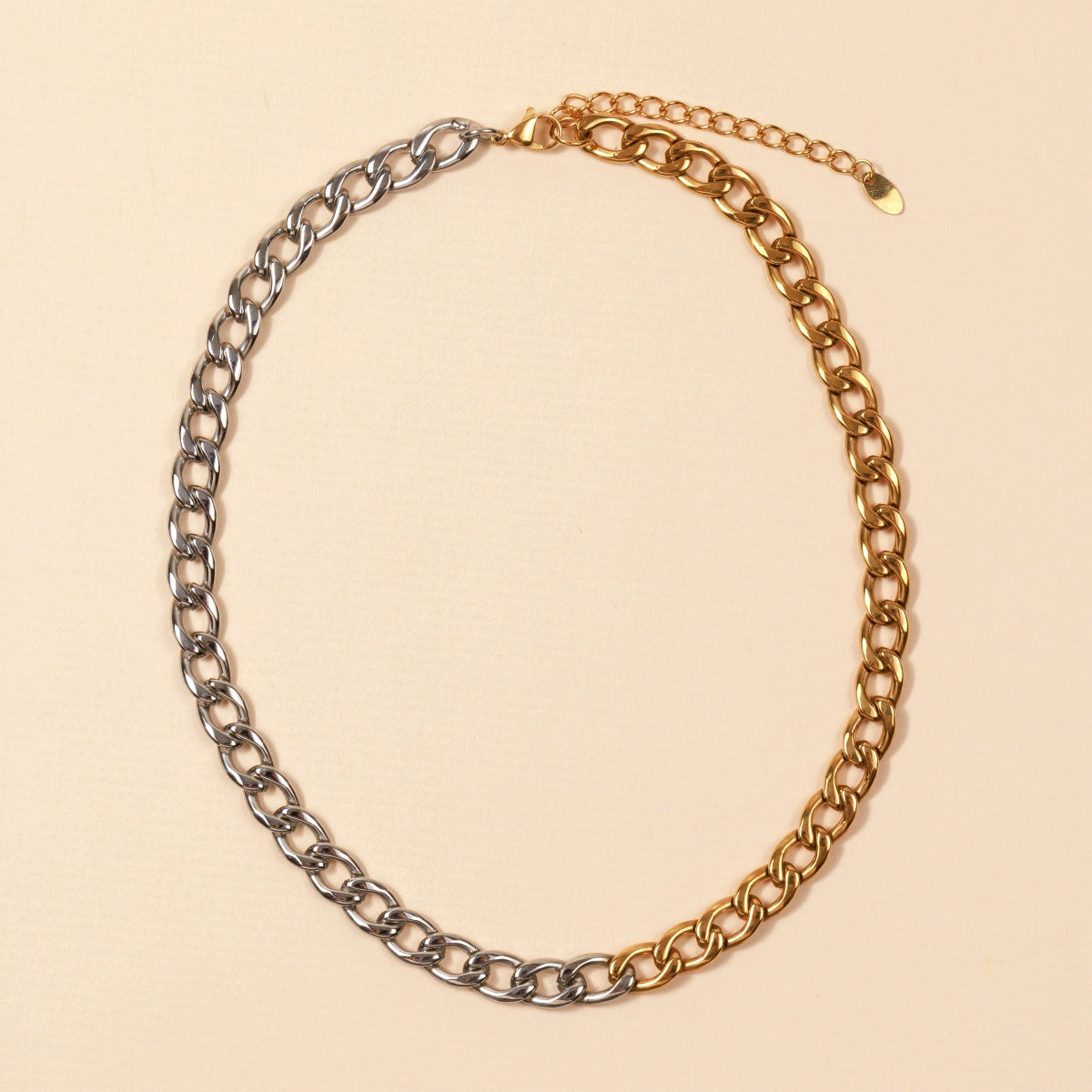 Gold & Silver 18K Gold-Plated Stainless Steel Necklace