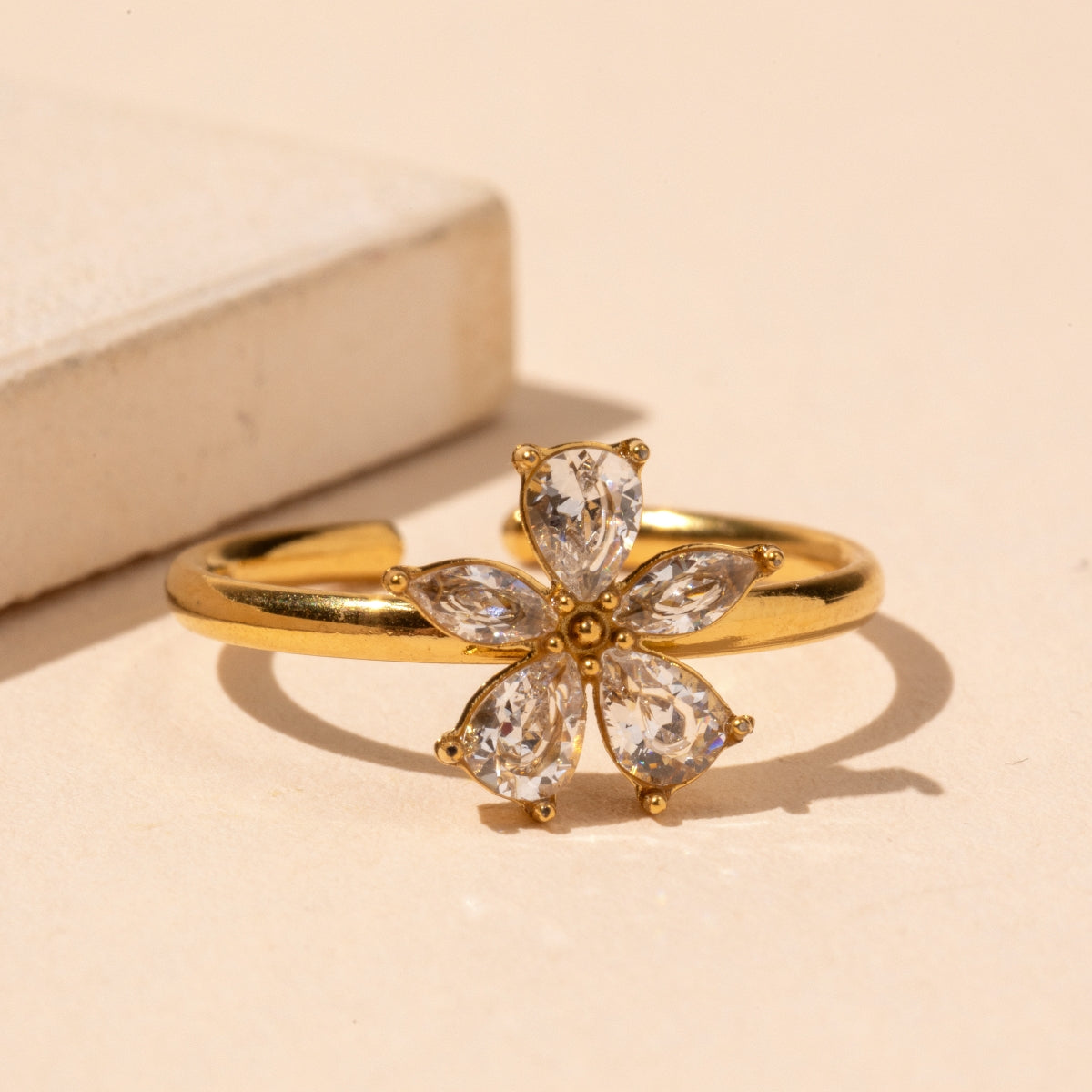 Floral Basic Stainless Steel Ring